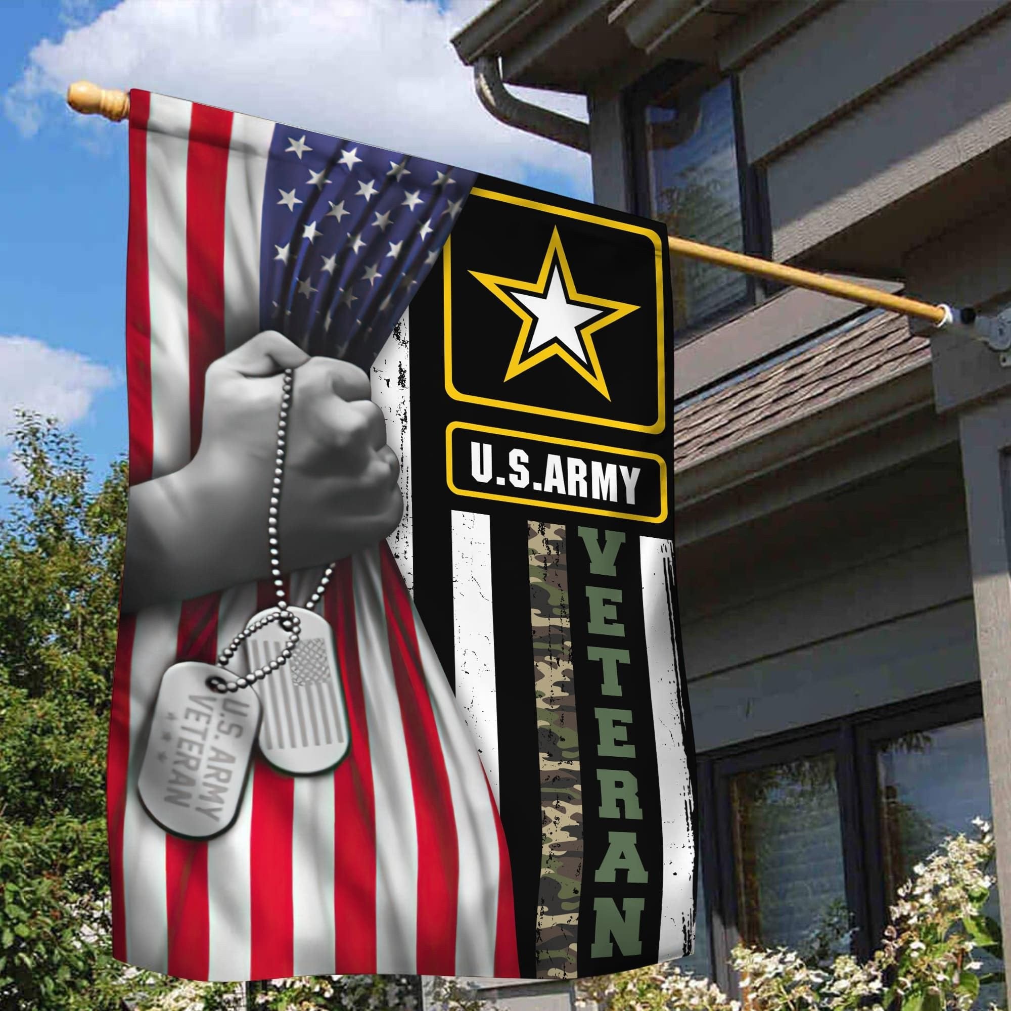 Unique Multi-services American Veteran Flag TVN181001