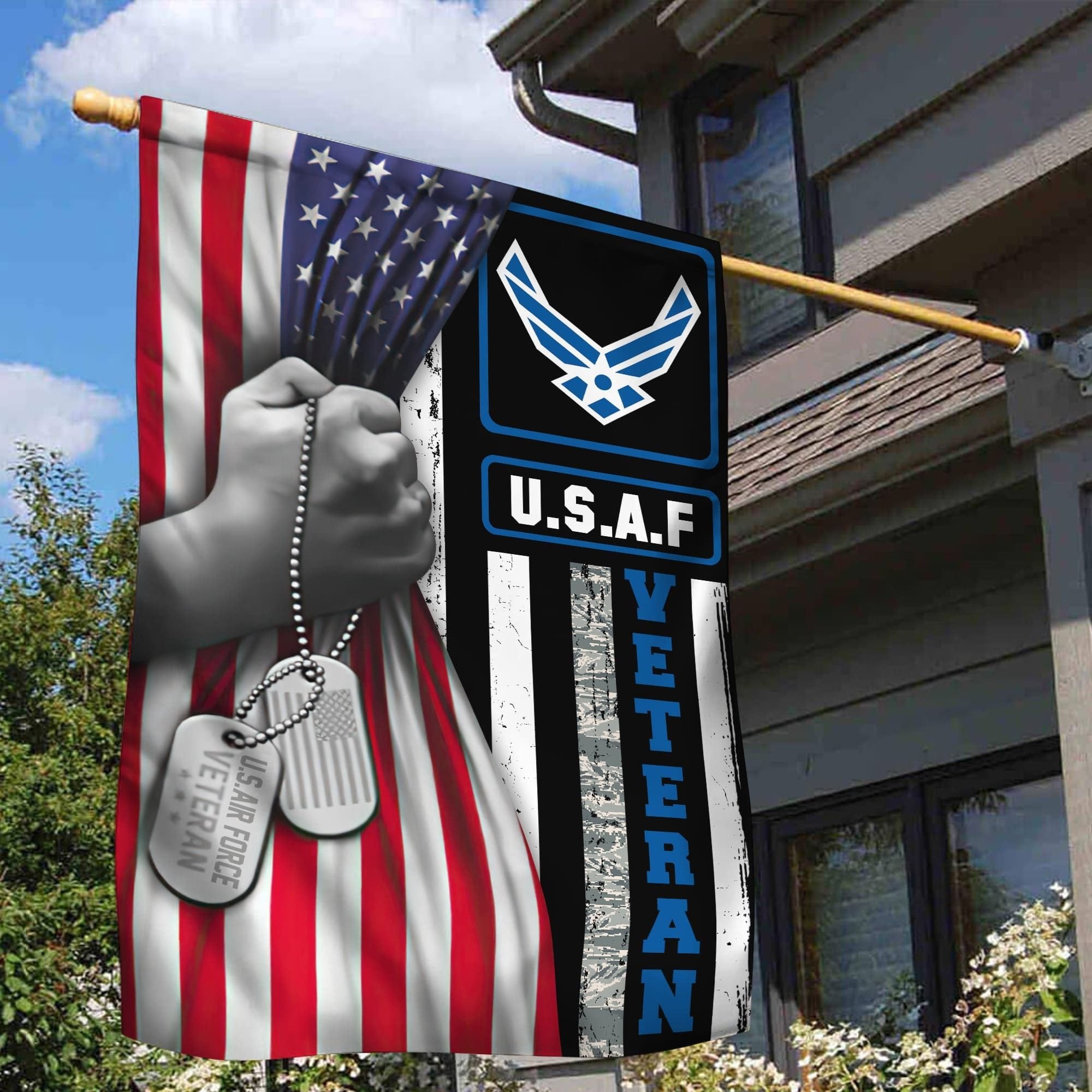 Unique Multi-services American Veteran Flag TVN181001