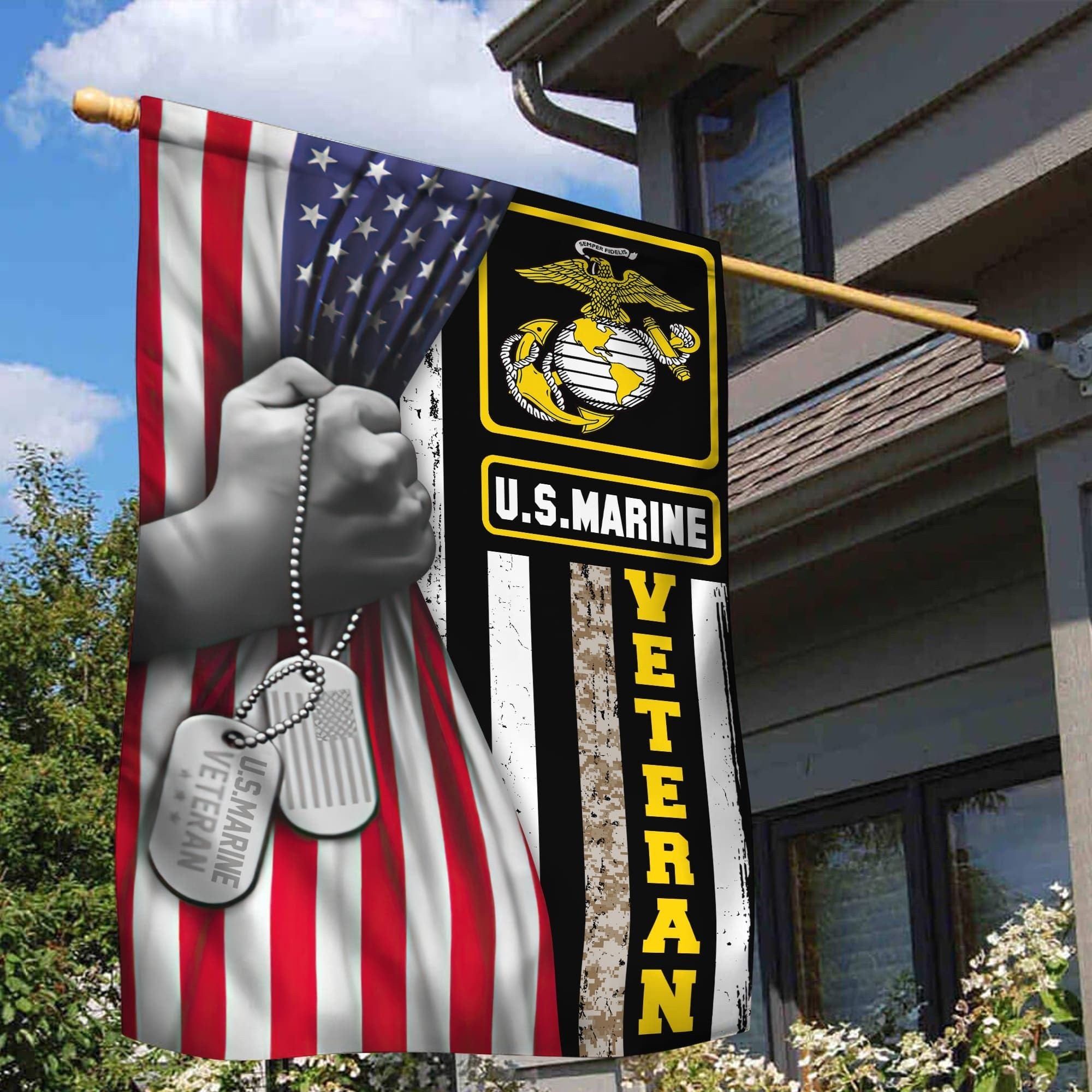 Unique Multi-services American Veteran Flag TVN181001