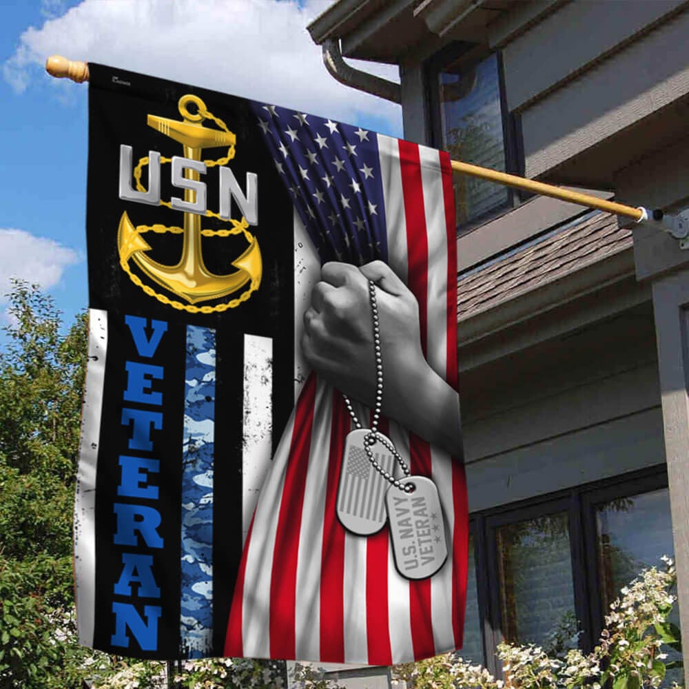 Unique U.S Navy Veteran Flag PVC191113