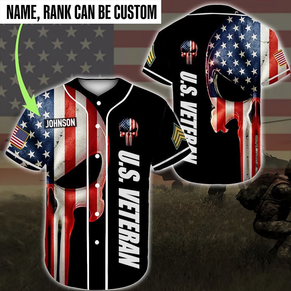 Unique U.S Veteran Baseball Jersey TVN081002