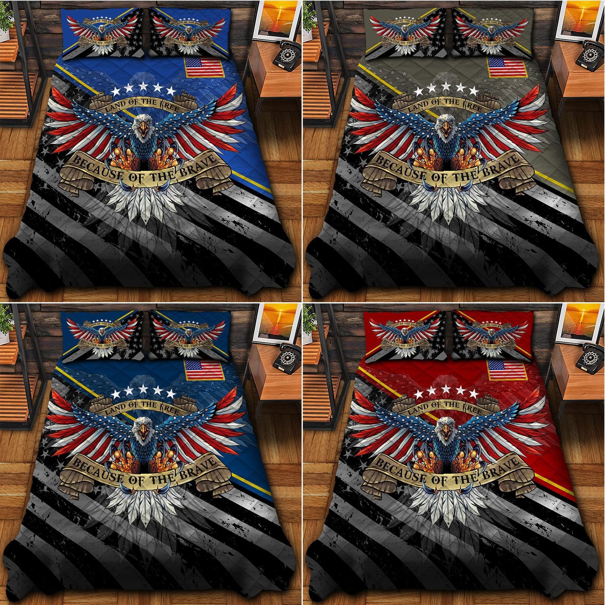 Unique Veteran American Bedding Set PVC121001