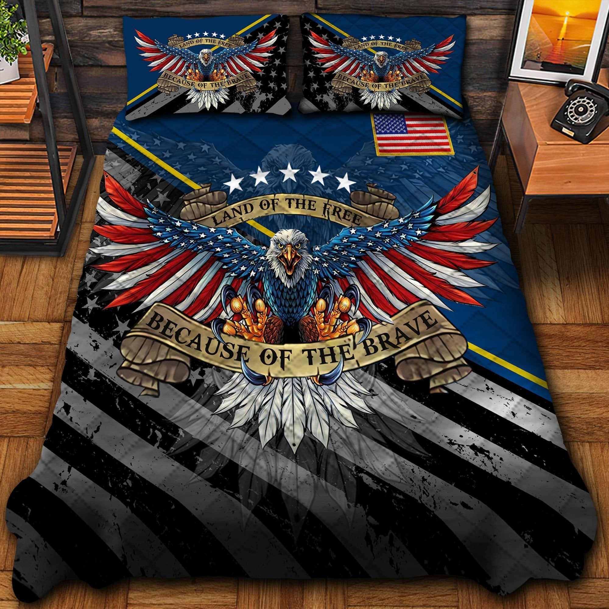 Unique Veteran American Bedding Set PVC121001