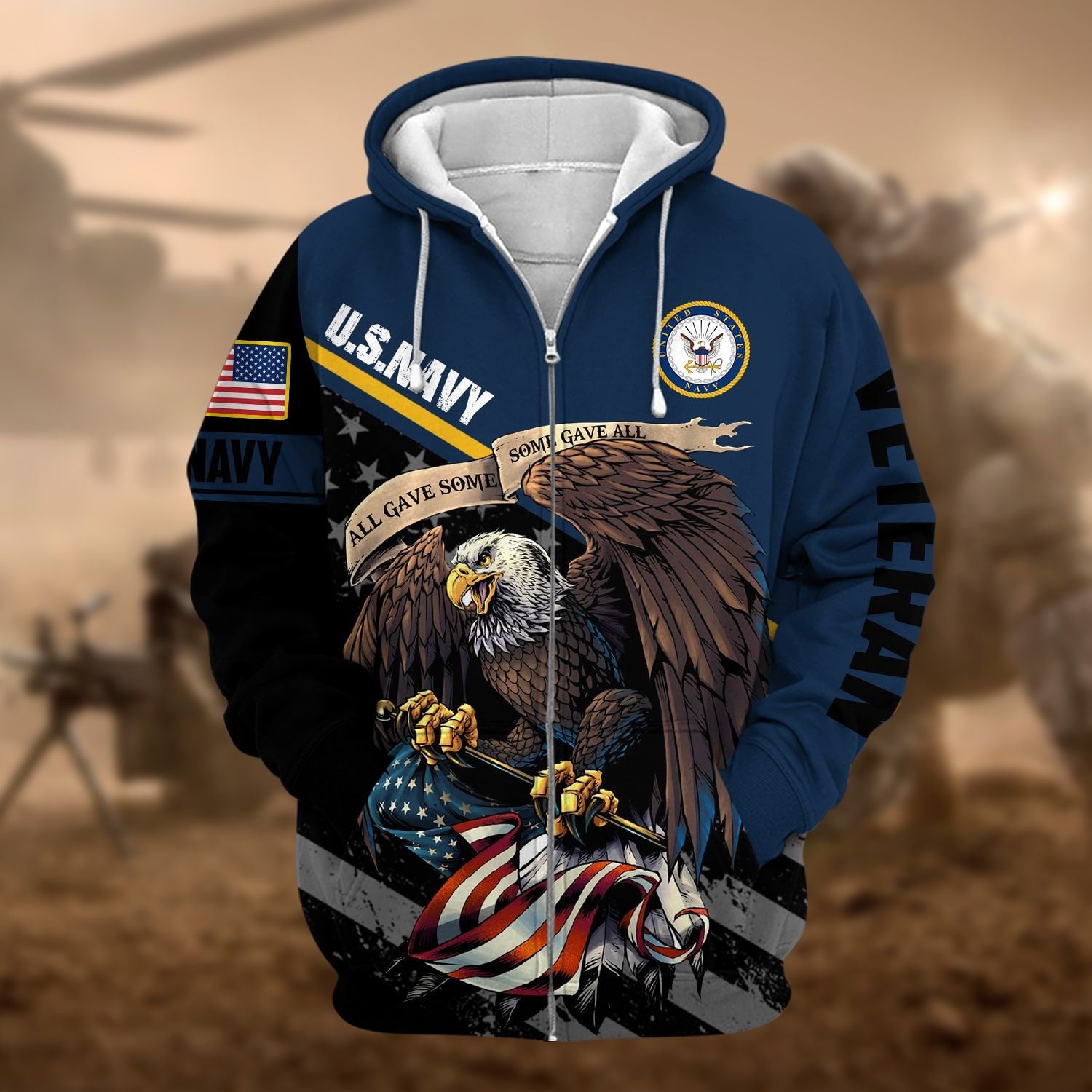 Premium American Veteran Zip Hoodie NVT161003