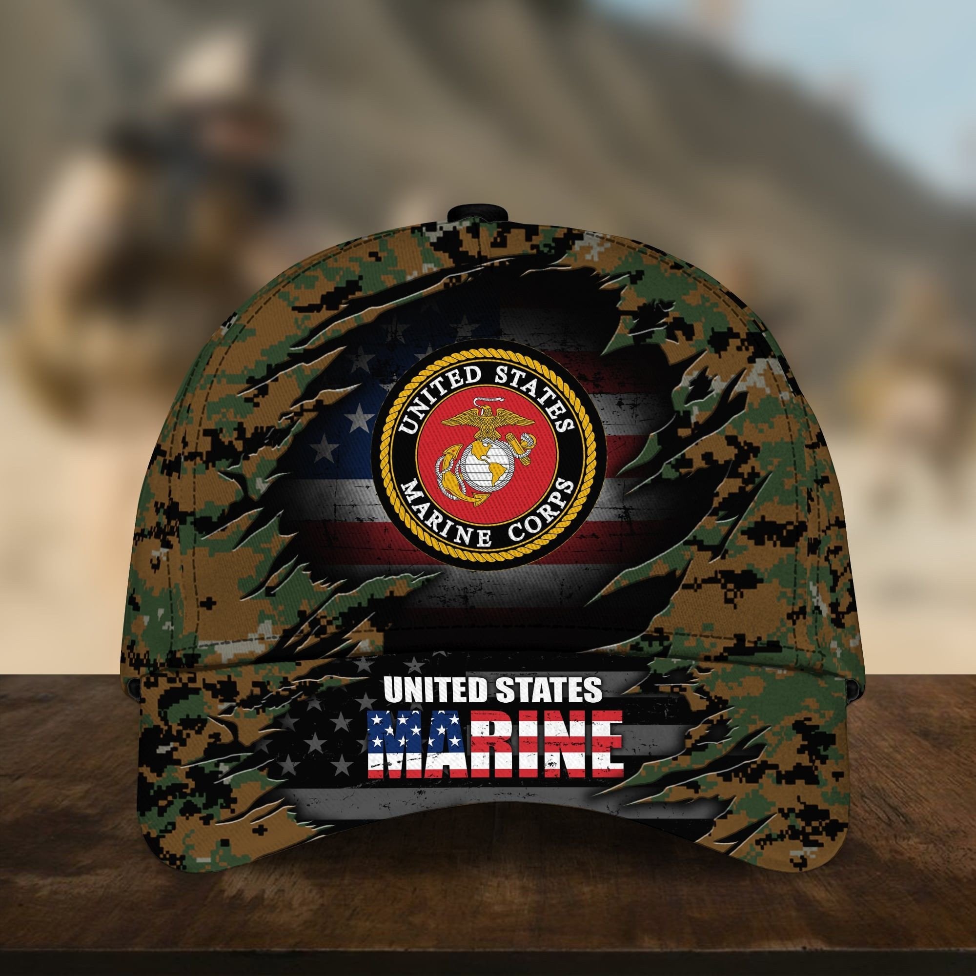 Multiple US Military Service Veteran 3D Cap PVC131001