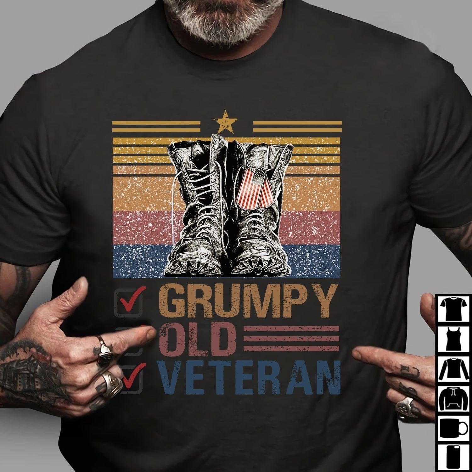 Unique Grumpy Old Veteran T-shirt TVN191006
