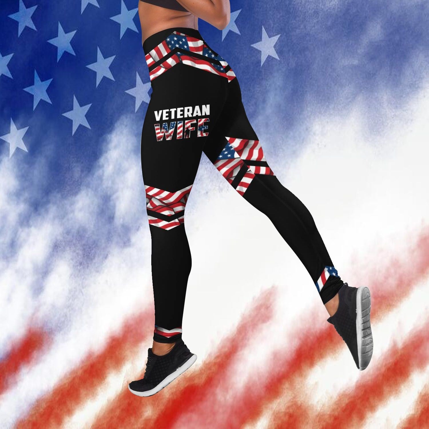 Unique Proud To Be A Veteran Wife Tanktop Legging TVN191004