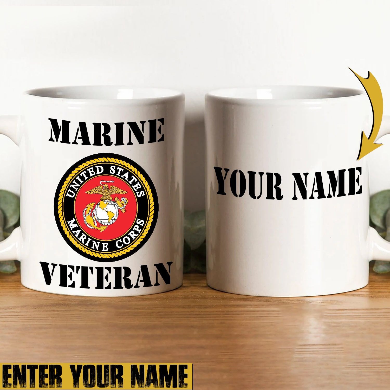 Personalized Premium Multiple US Military Services Veteran Mug NVT271001
