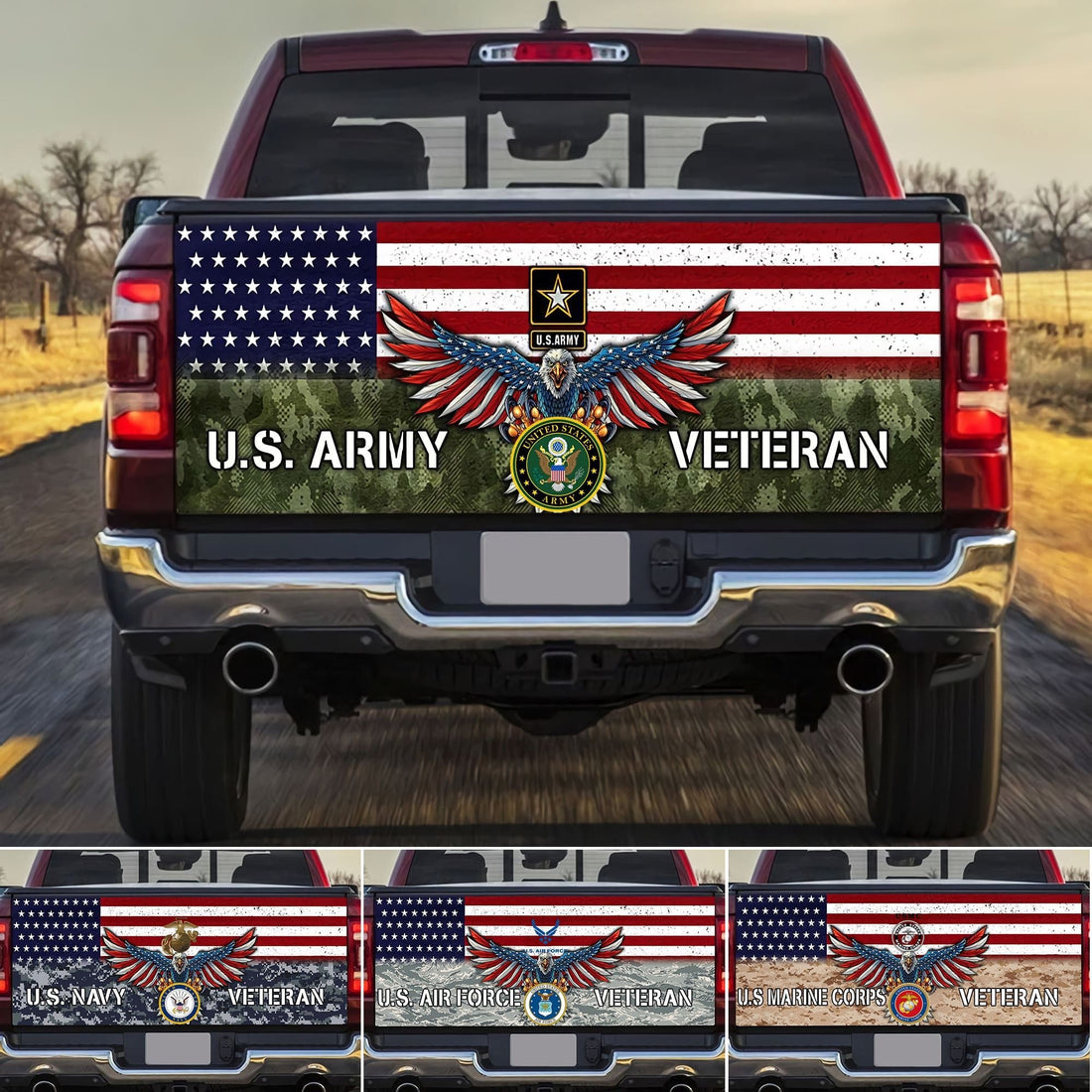 Multi-service Veteran Truck Wrap Collection TVN271003