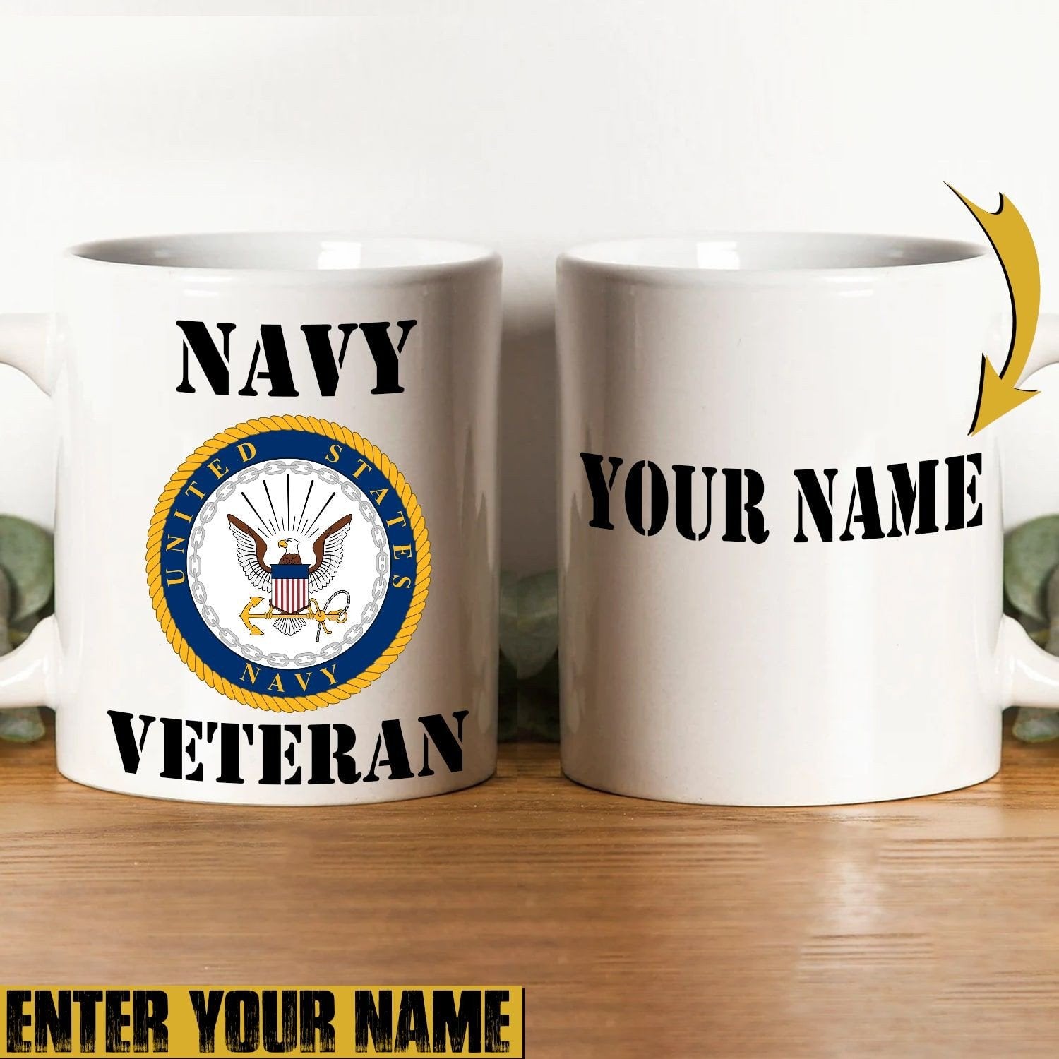 Personalized Premium Multiple US Military Services Veteran Mug NVT271001
