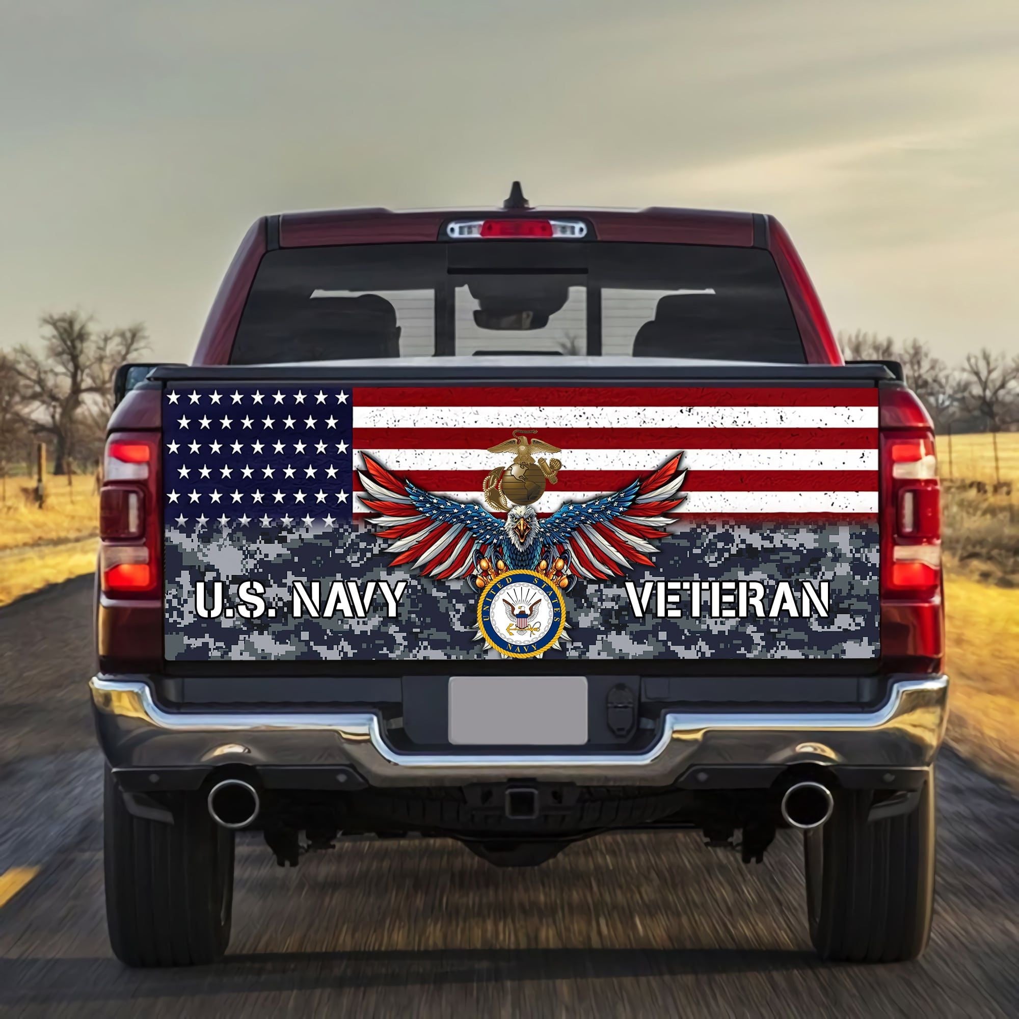 Multi-service Veteran Truck Wrap Collection TVN271003