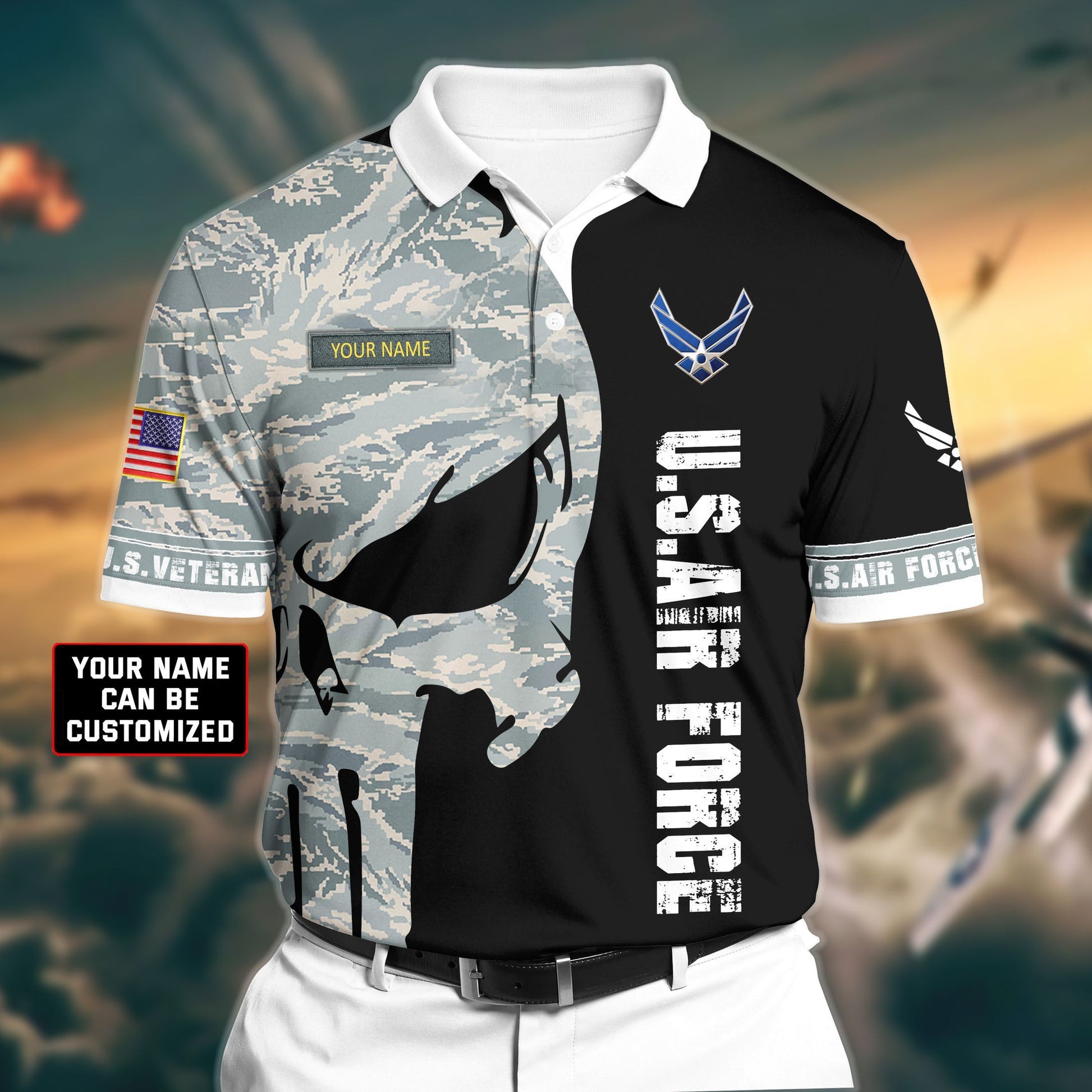 Personalized Premium Veteran U.S Air Force 3D Polo All Over Printed NDT260505MT