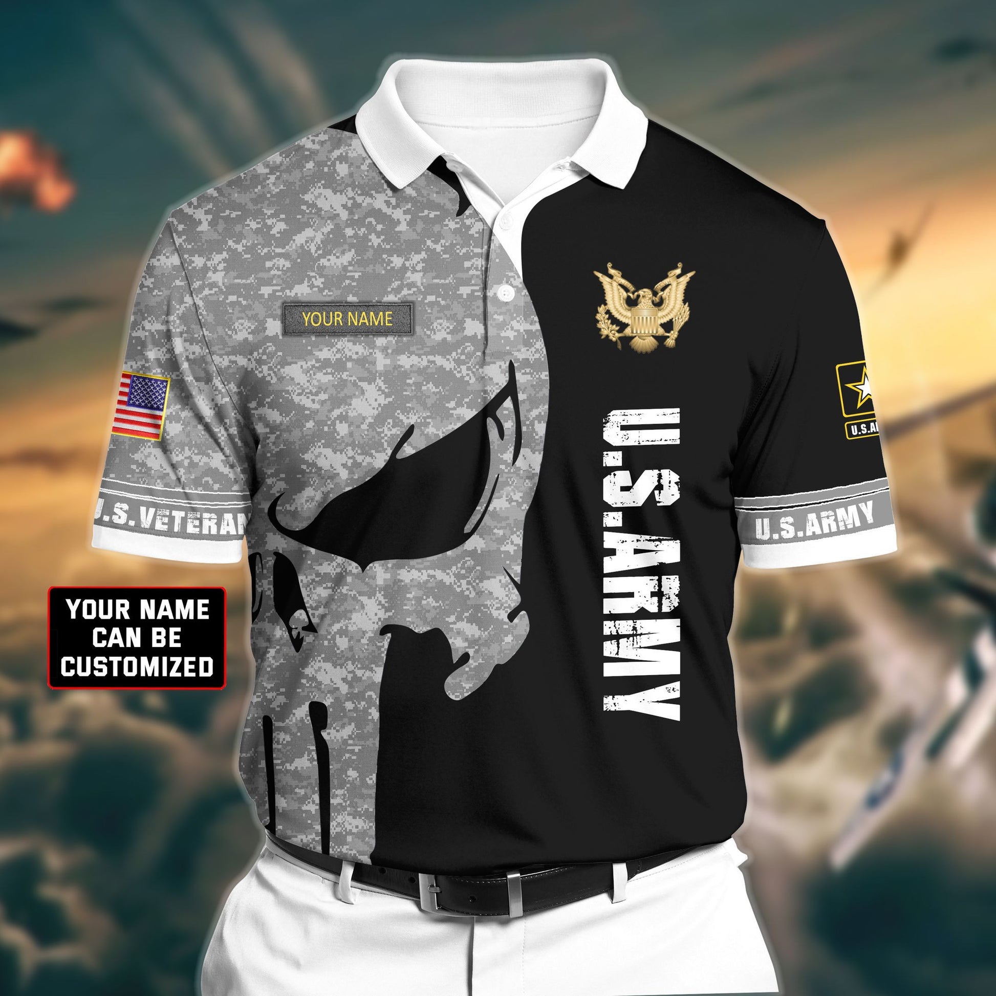 Personalized Premium Veteran U.S Army 1 3D Polo All Over Printed NDT260503MT