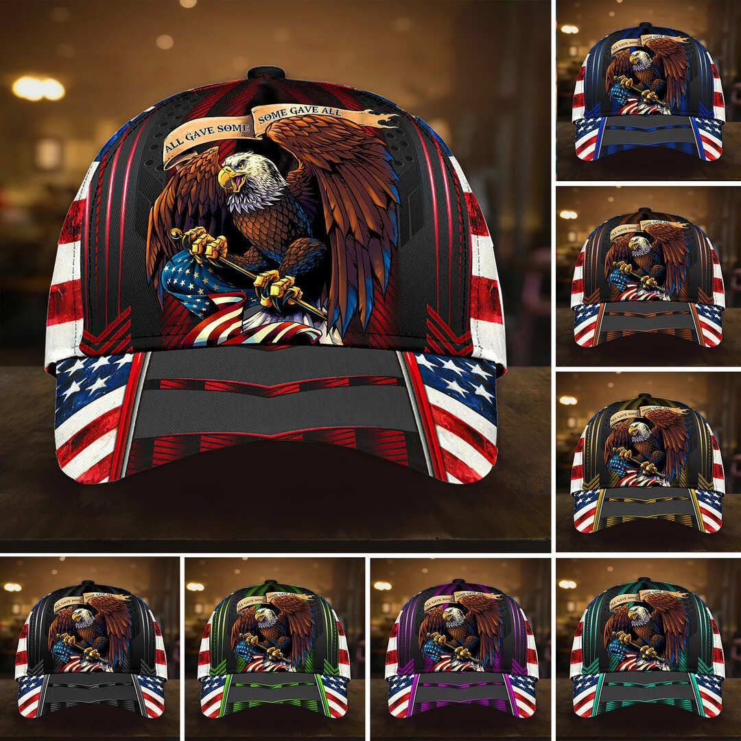 Patriotic Veteran Eagle Cap 3D