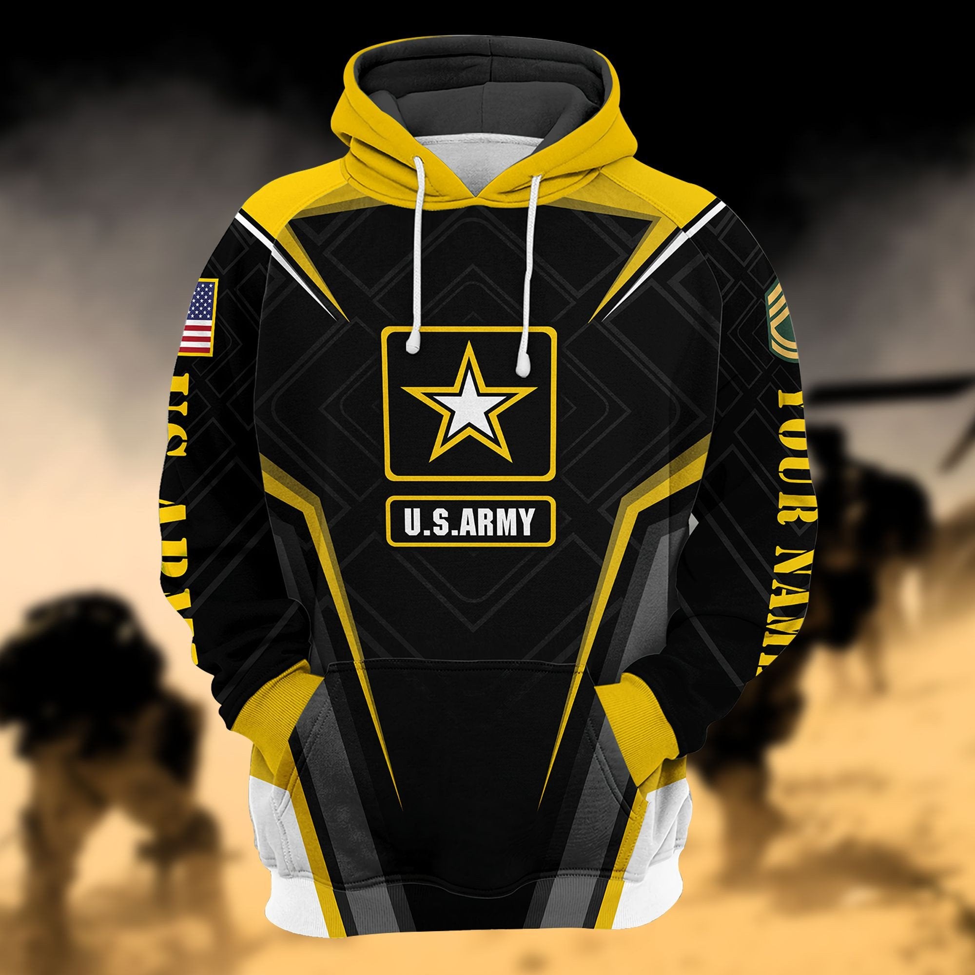 Personalized Premium Multiple US Military Services Veteran Hoodie PVC271004