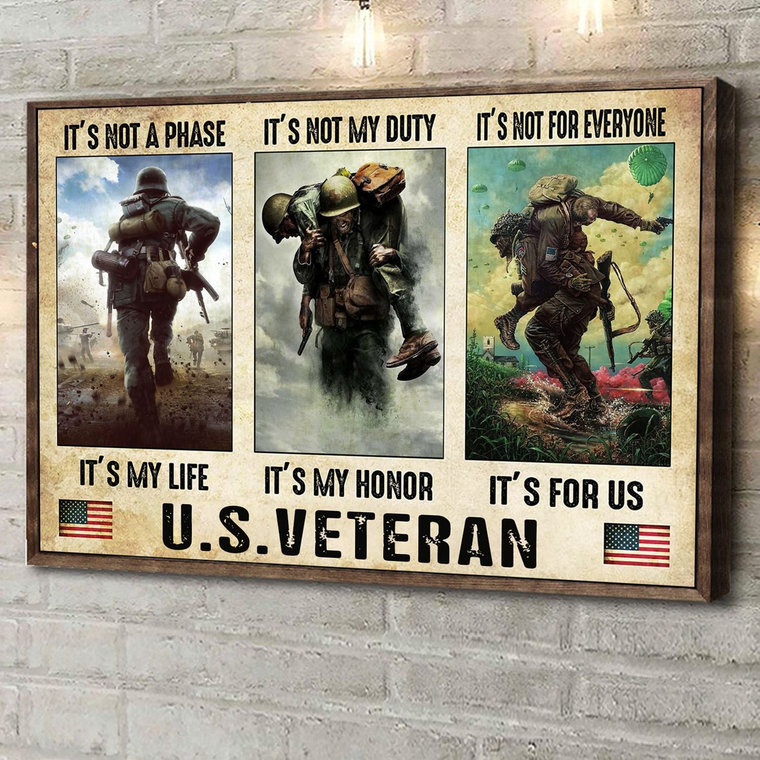 Unique Proud To Be An U.S.Veteran Canvas TVN281003