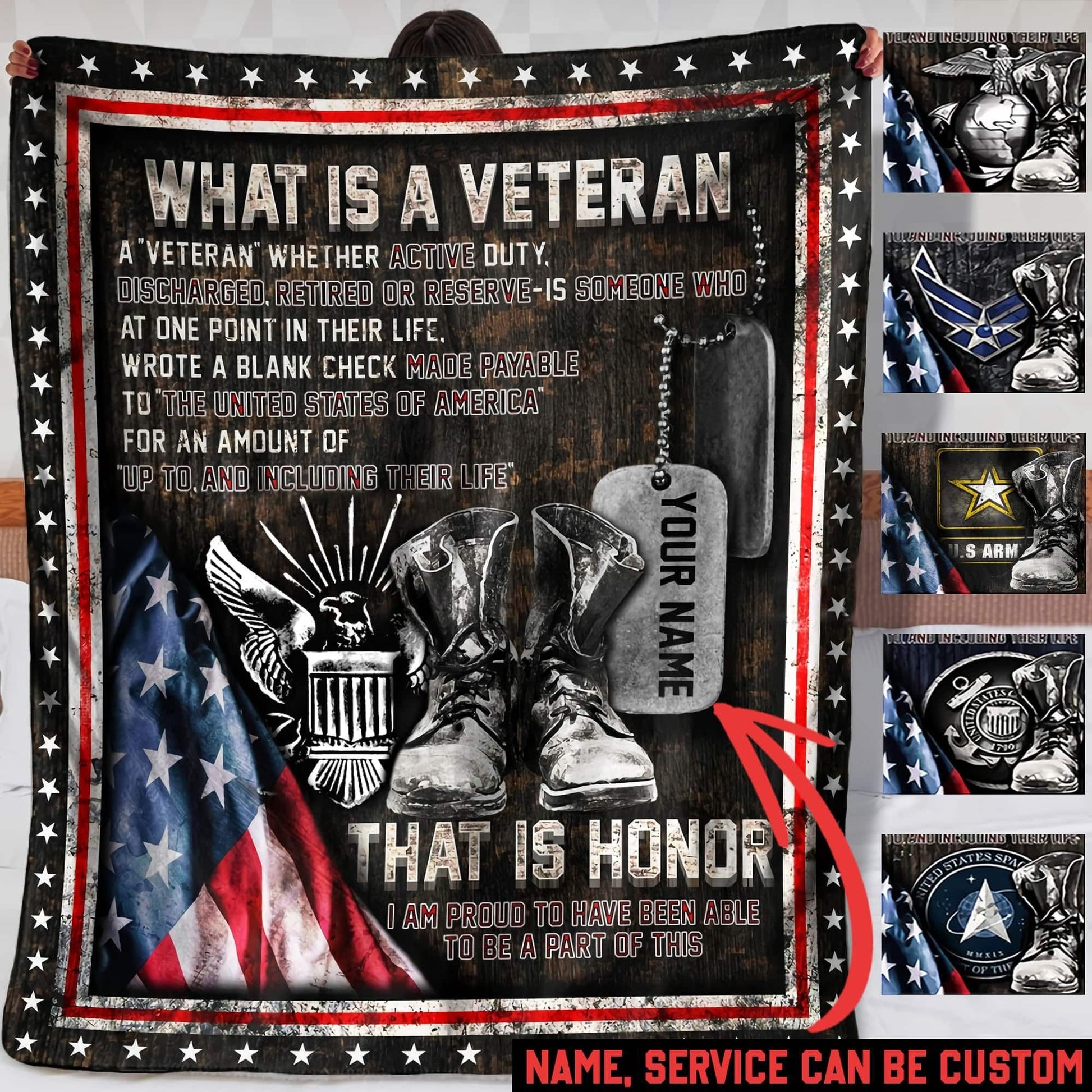 Personalized Unique U.S Veteran Bedding Set PVC281001