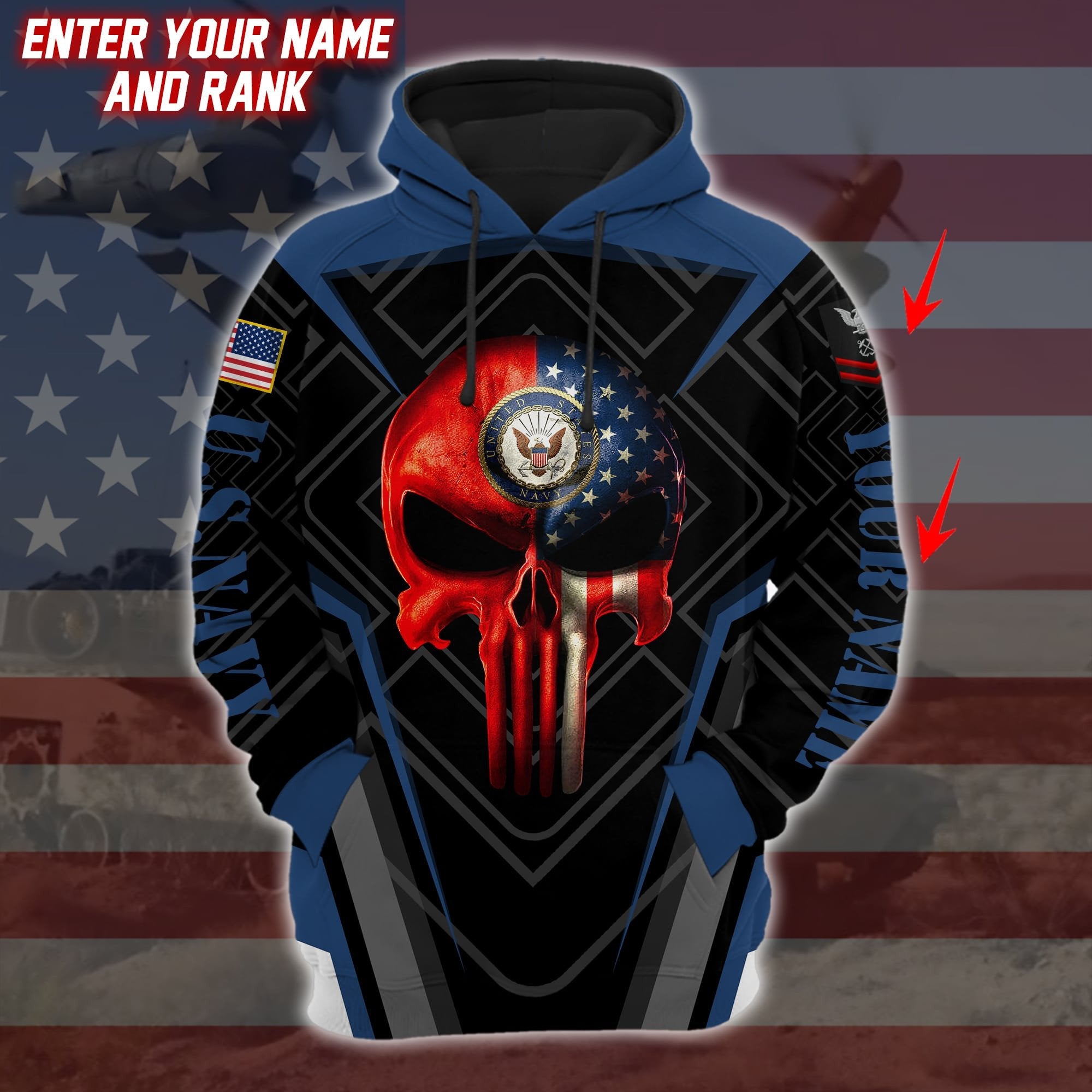 Personalized Unique Proud US Veteran Hoodie PVC081103