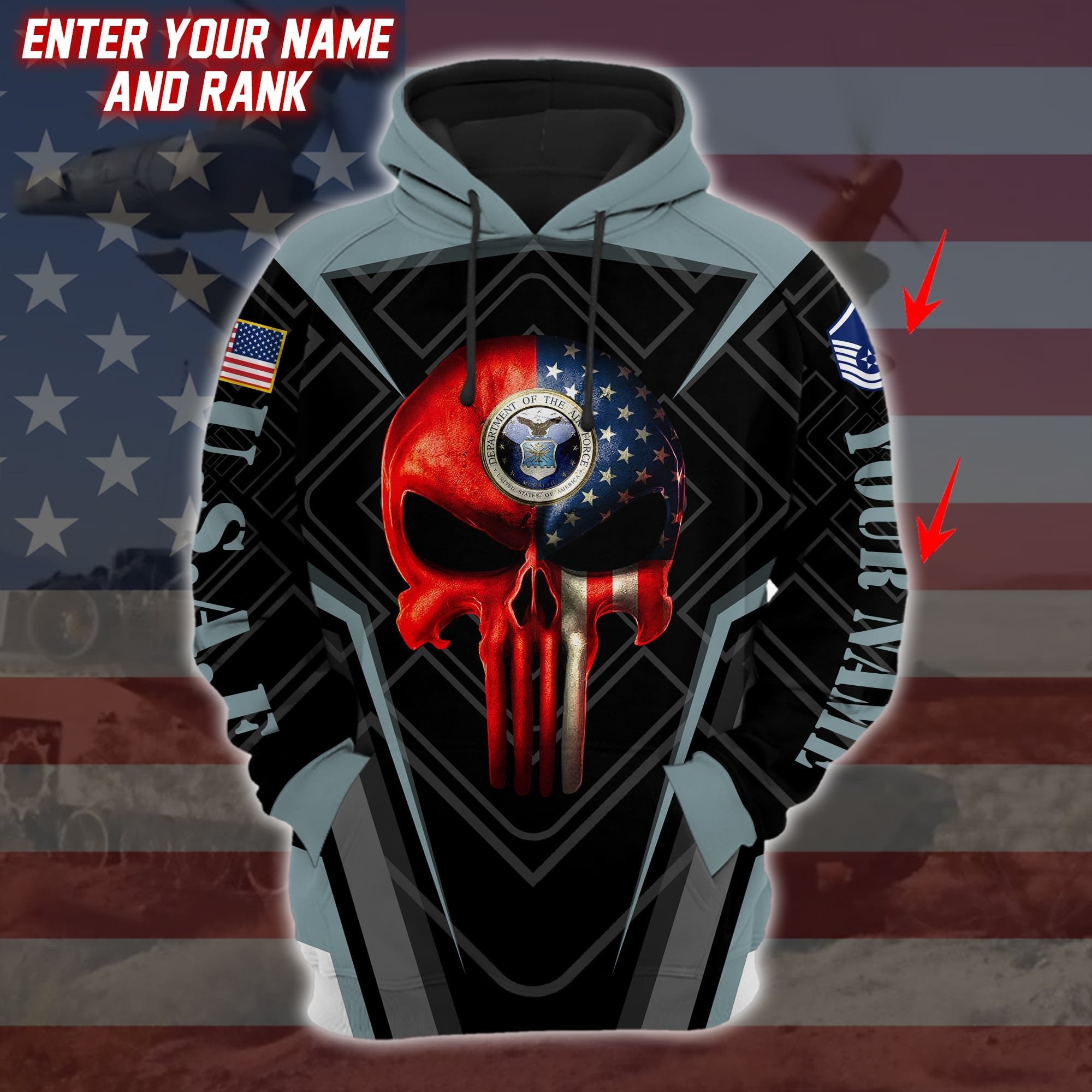 Personalized Unique Proud US Veteran Hoodie PVC081103