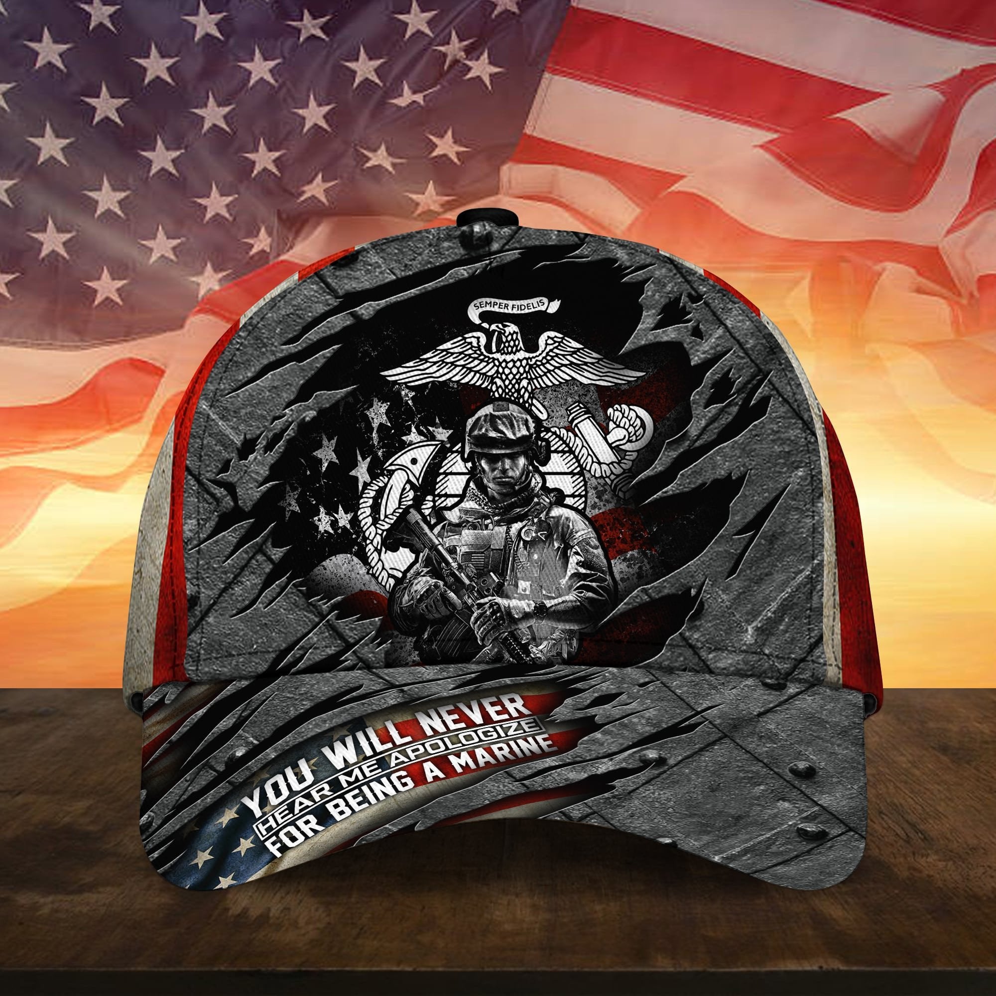 Unique Never Apologize For Being A Veteran Cap TVN211202