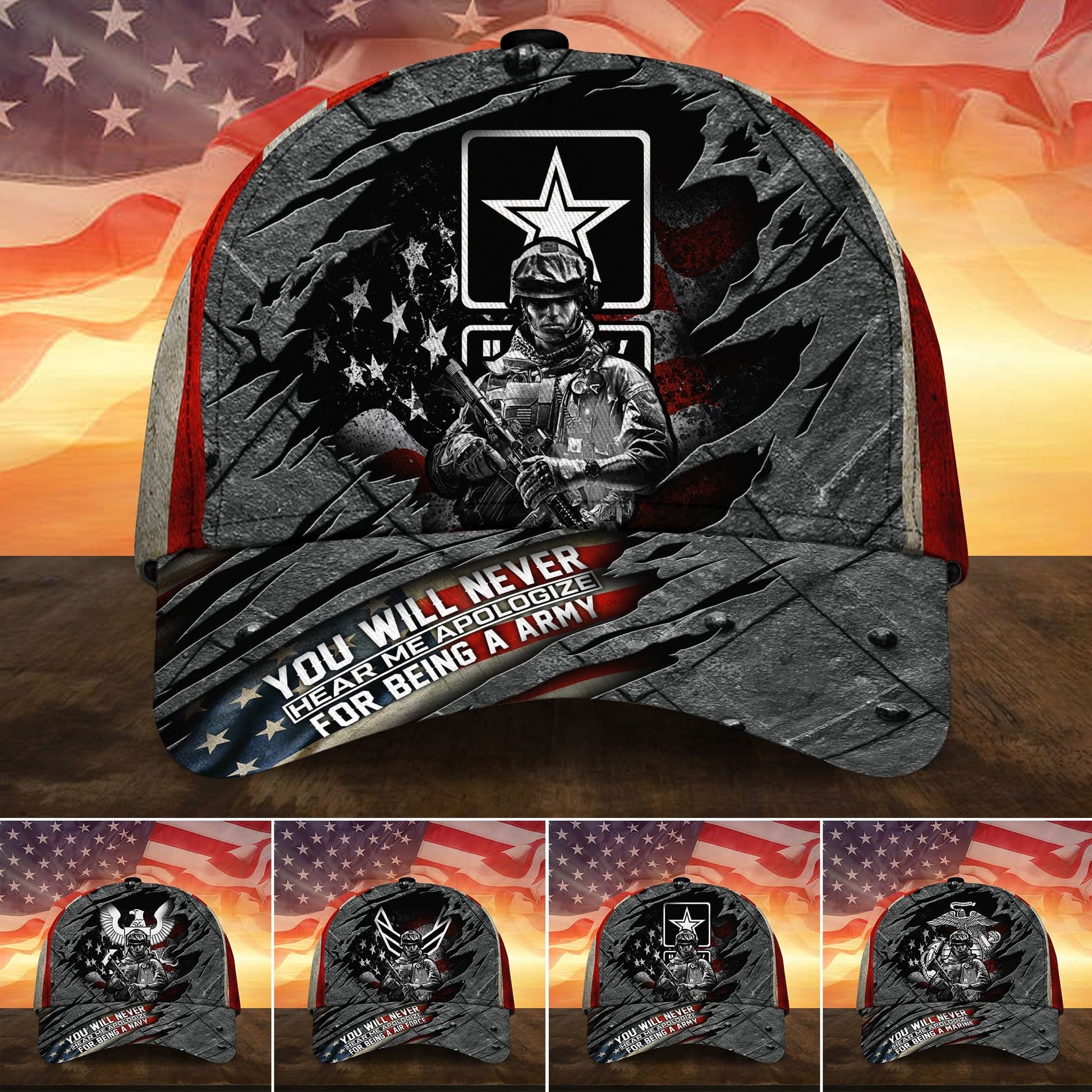 Unique Never Apologize For Being A Veteran Cap TVN211202