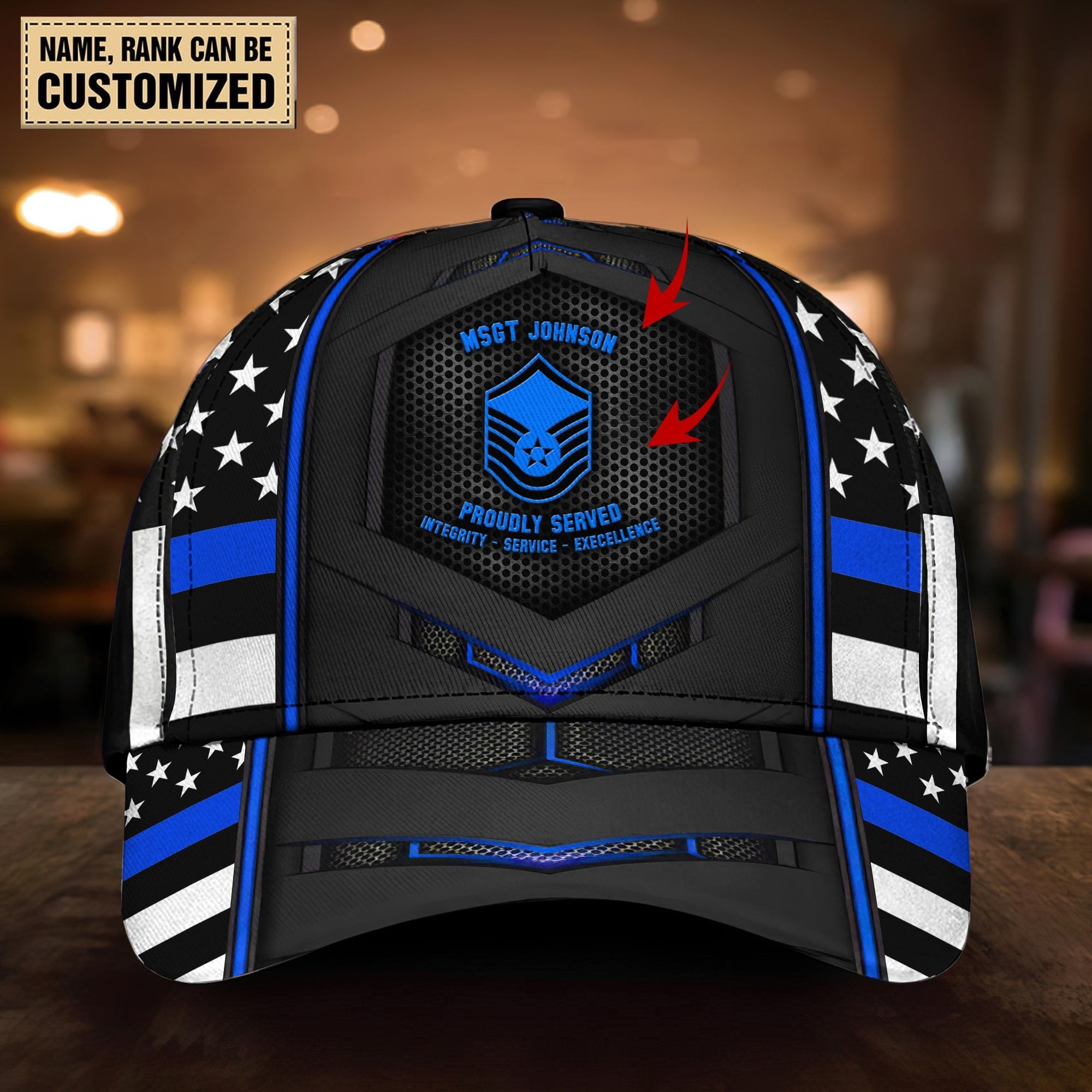 Personalised Multiple Service U.S Veteran Boots & Cap TVN080105