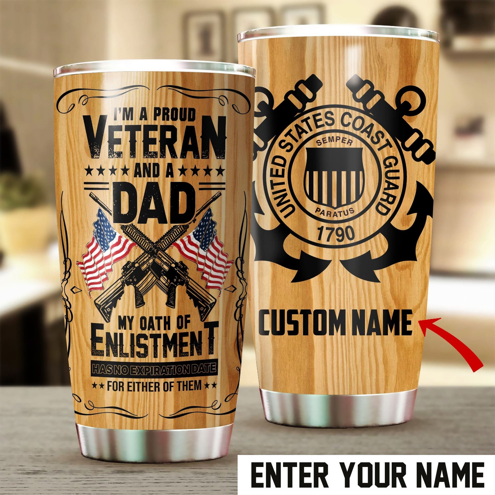 Personalised Unique Multiple Service Veteran Tumbler TVN120102