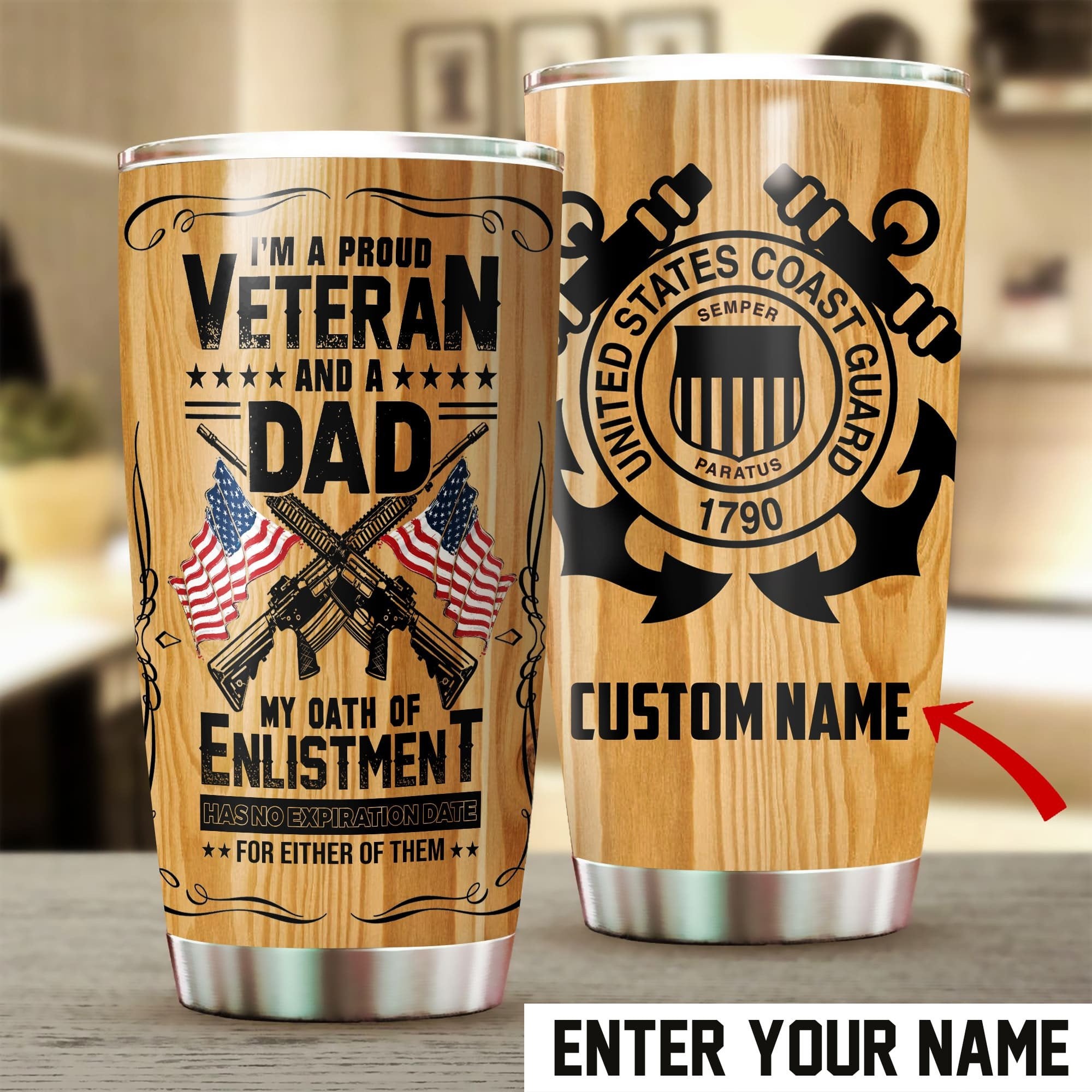 Personalised Unique Multiple Service Veteran Tumbler TVN120102