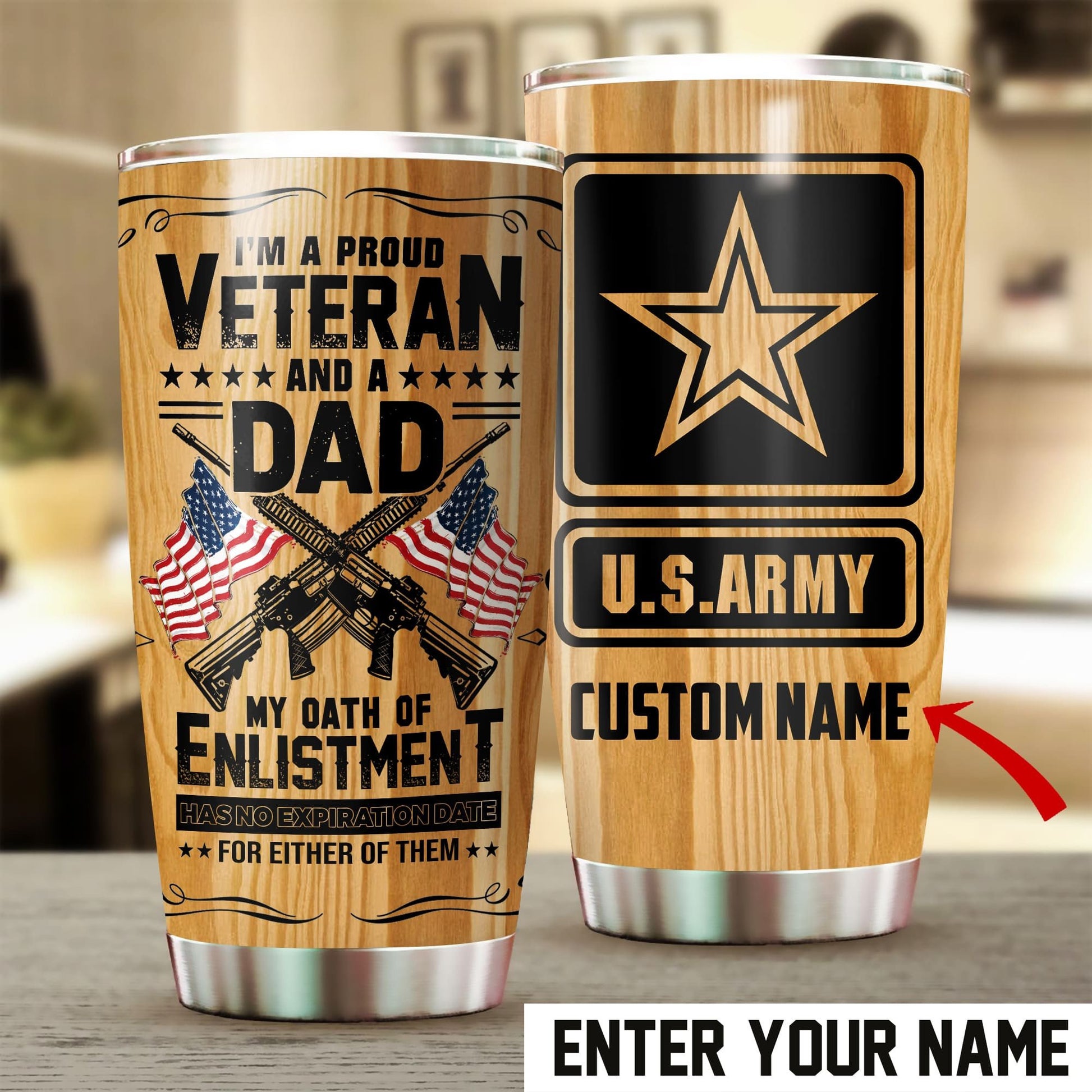 Personalised Unique Multiple Service Veteran Tumbler TVN120102