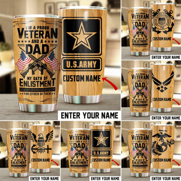 Personalised Unique Multiple Service Veteran Tumbler TVN120102