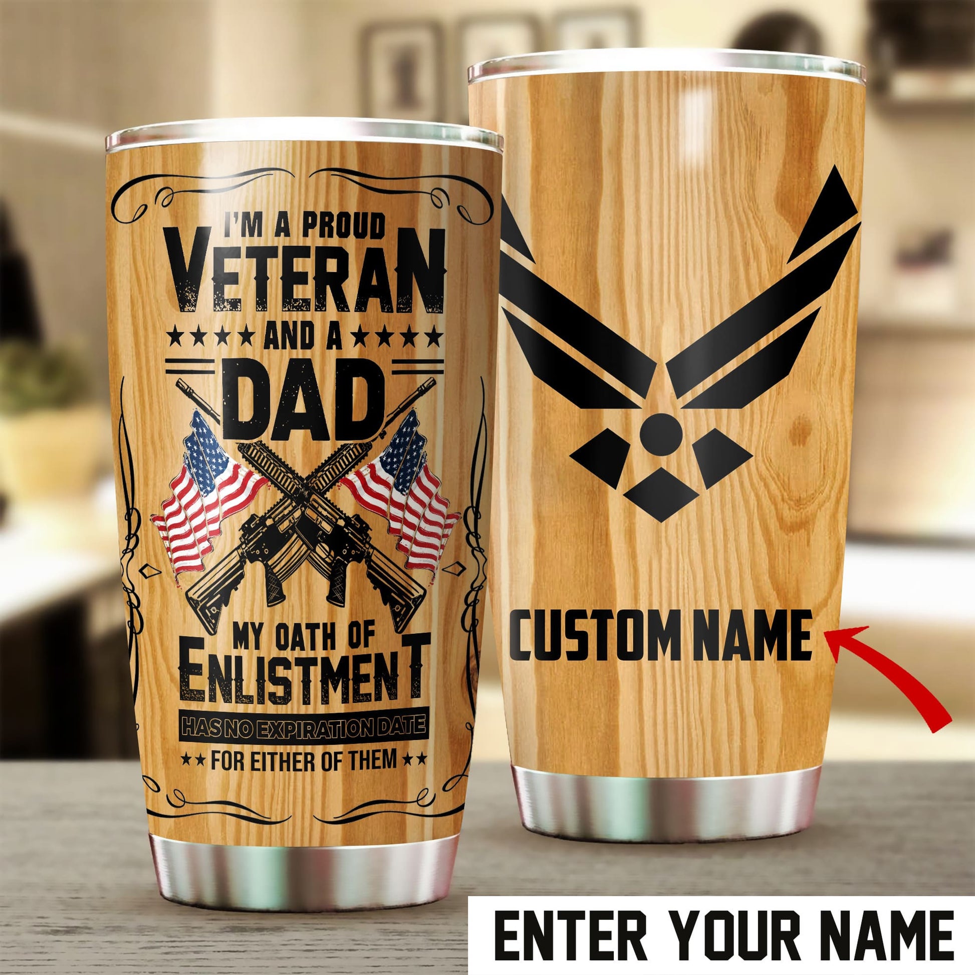 Personalised Unique Multiple Service Veteran Tumbler TVN120102
