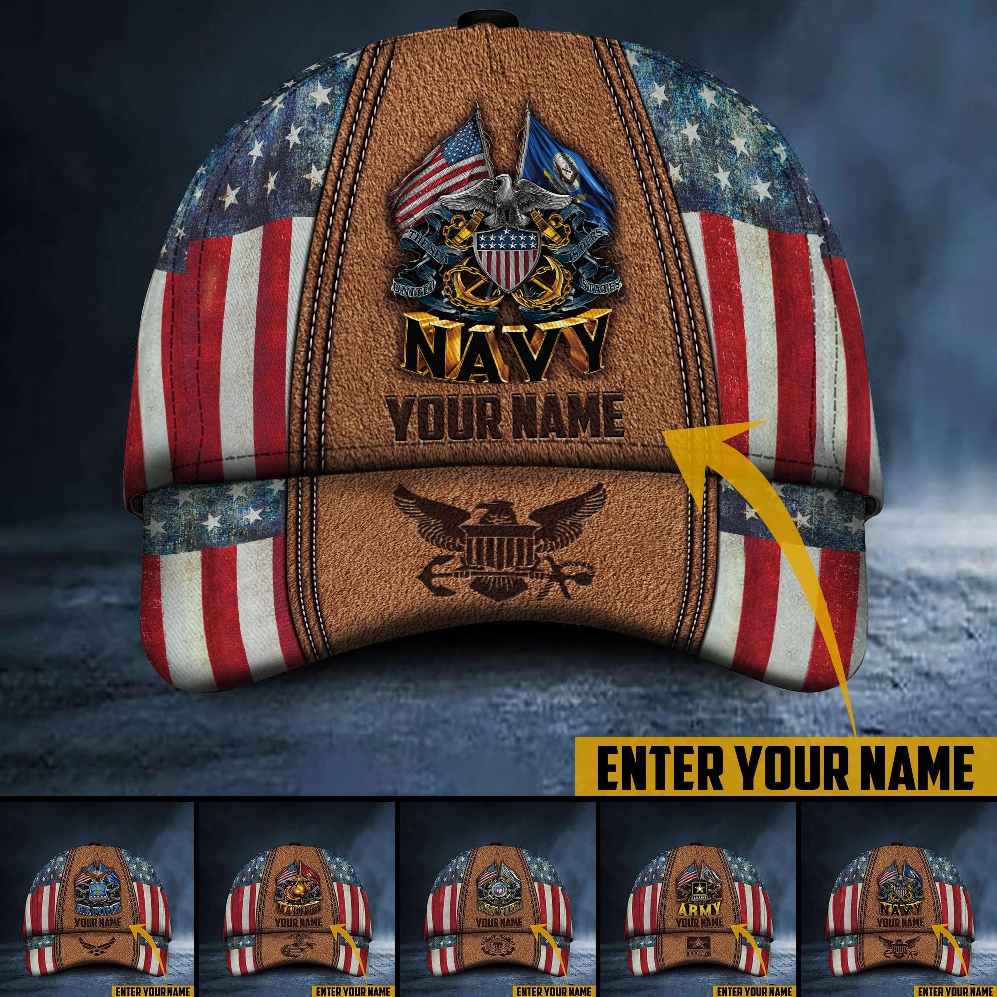 Unique Multiple Service Veteran Personalize 3D Cap TVN180103