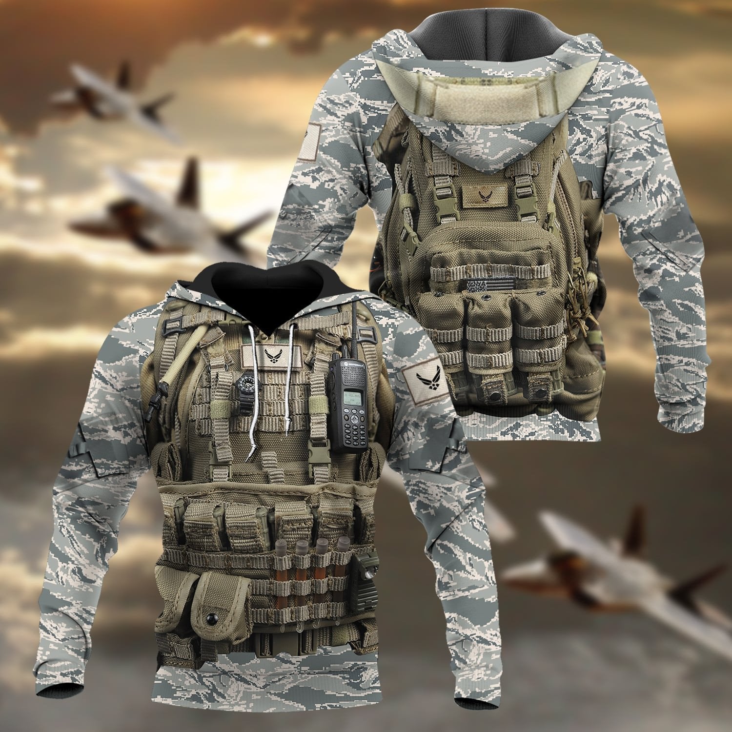 Unique Multiple Service Veteran Hoodie PVC190101