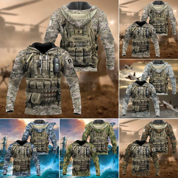 Unique Multiple Service Veteran Hoodie PVC190101