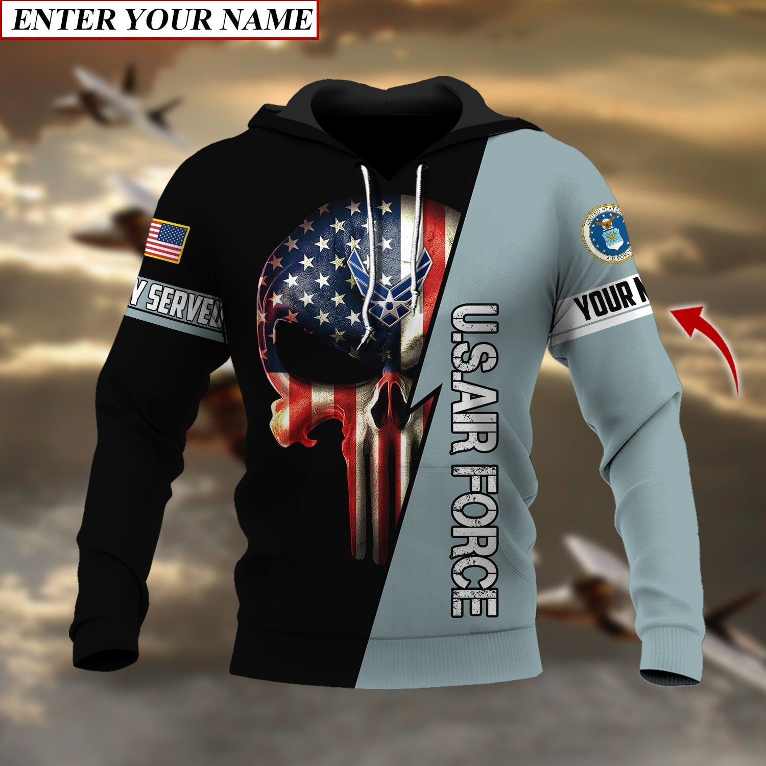 Personalised Premium The Punisher Veteran Hoodie TVN230101