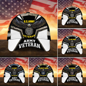 Unique Multiple Service Veteran 3D Cap TVN210102