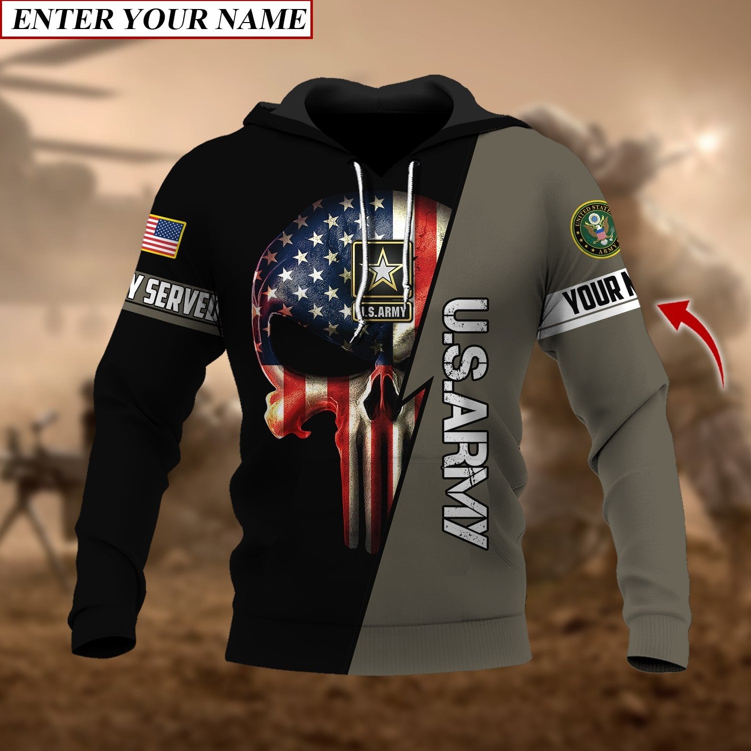 Personalised Premium The Punisher Veteran Hoodie TVN230101