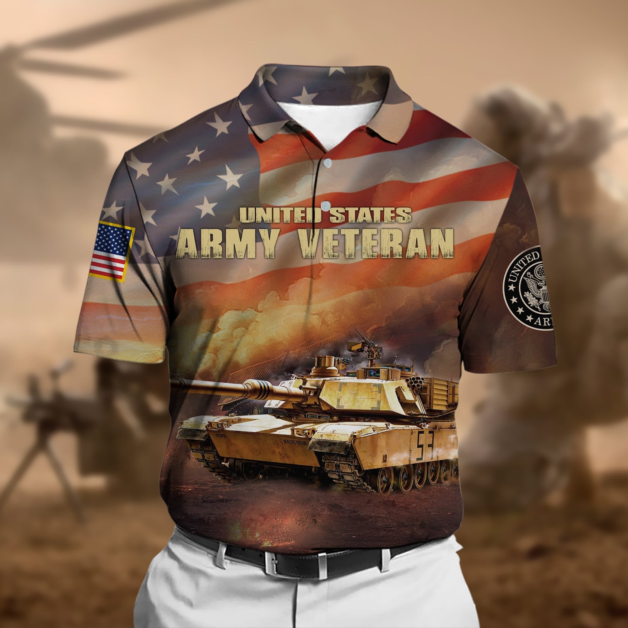 Unique U.S.Army Veteran Polo Shirt TVN110203