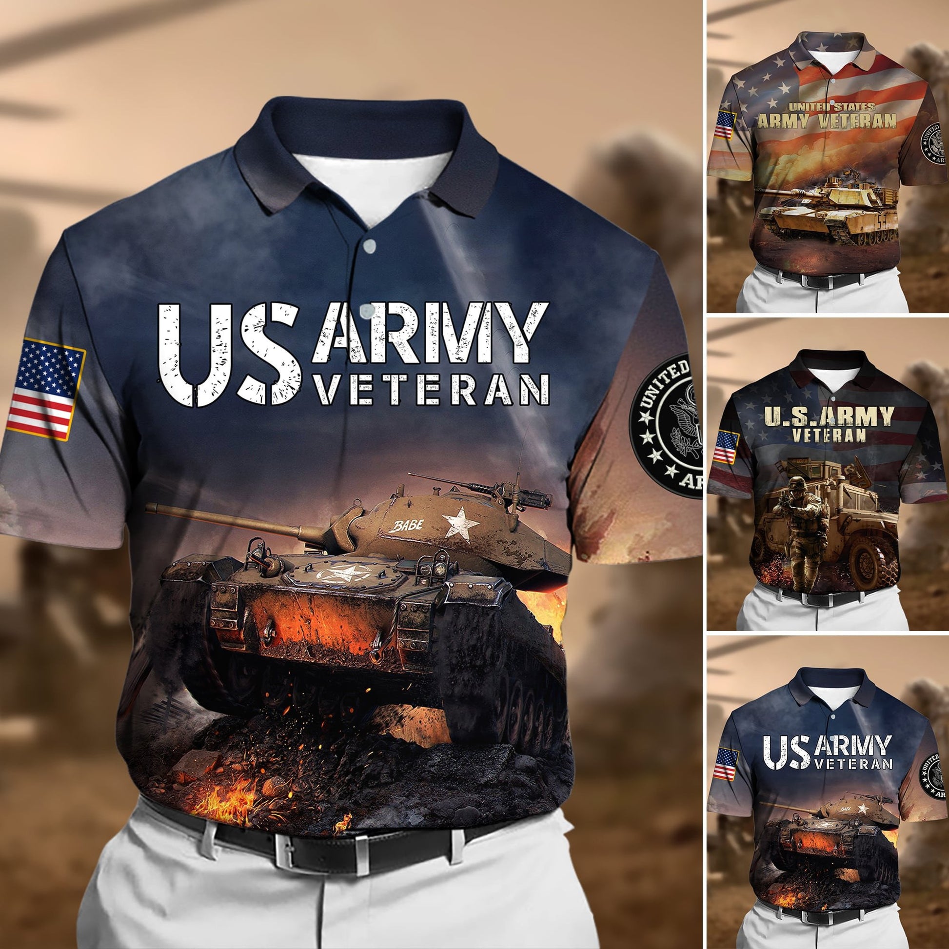 Unique U.S.Army Veteran Polo Shirt TVN110203