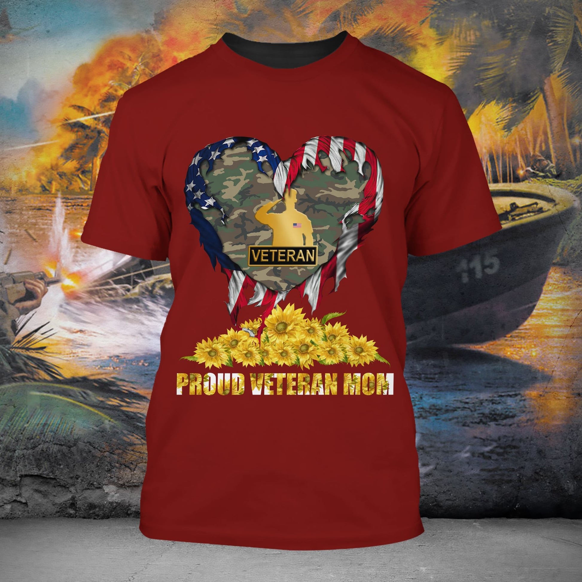 Unique Proud Veteran Mom T-Shirt PVC260301