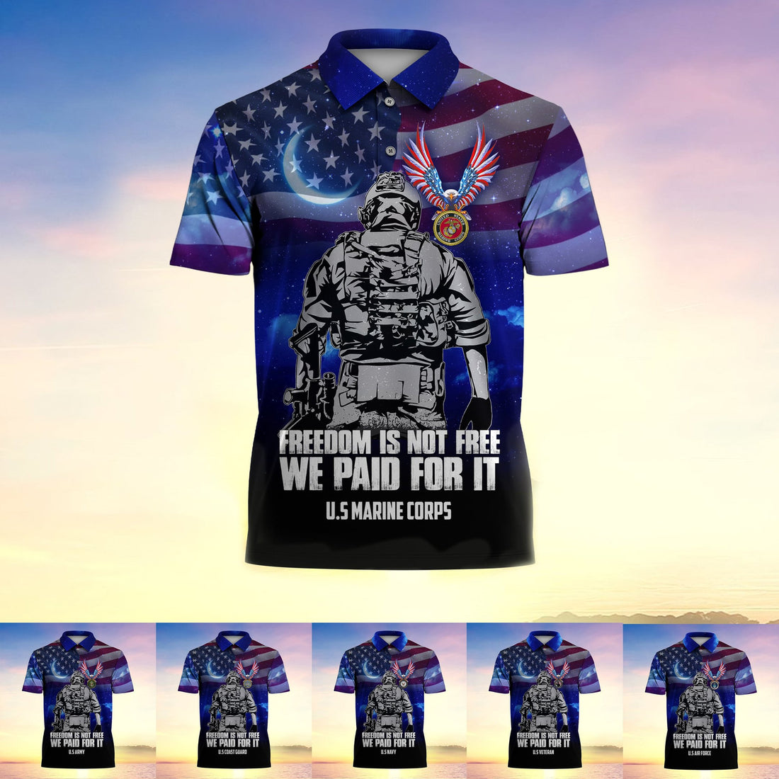 Freedom Is Not Free We Paid For It Premium Polo Shirt MH060602-2