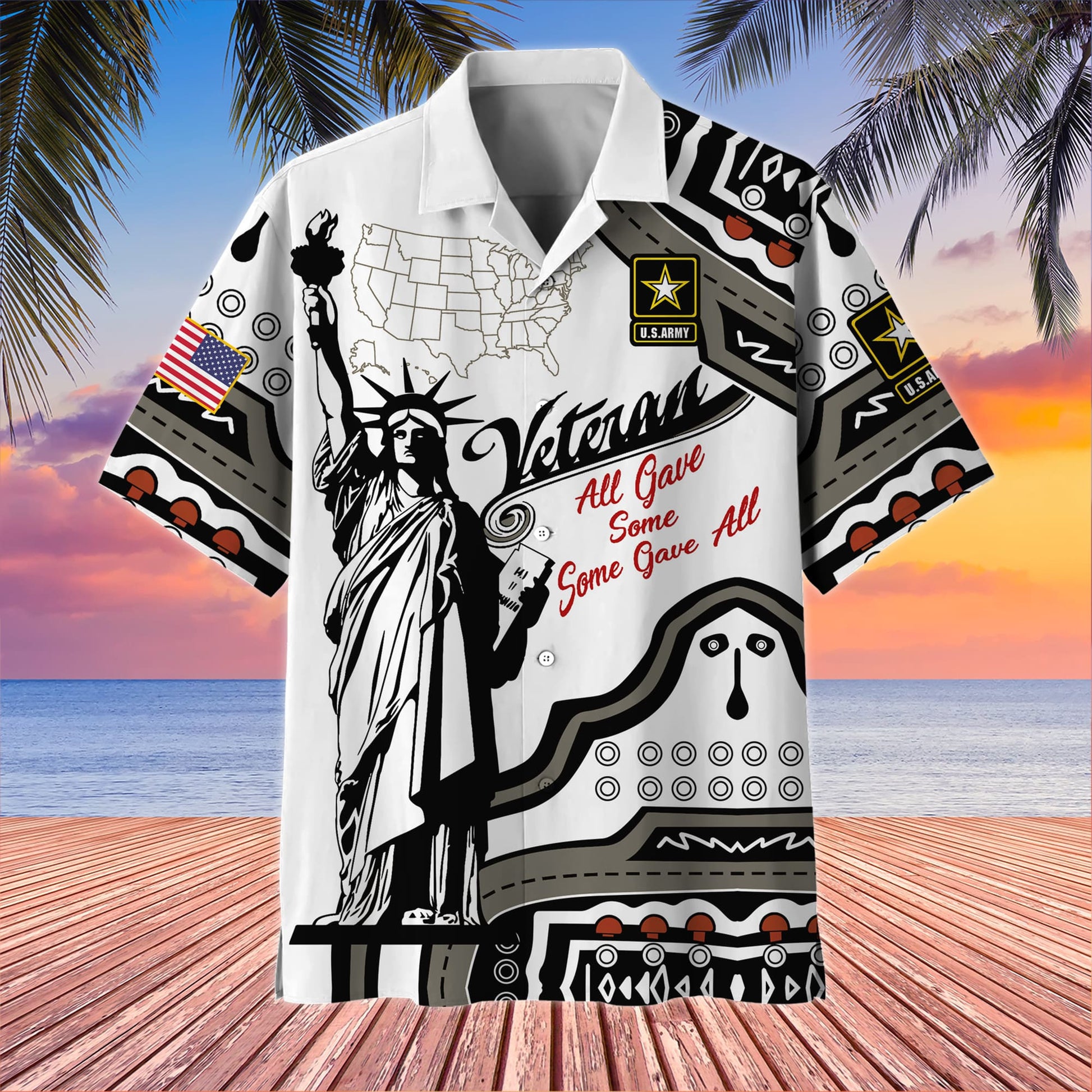 Unique U.S Veteran Hawaii Shirt PVC010601
