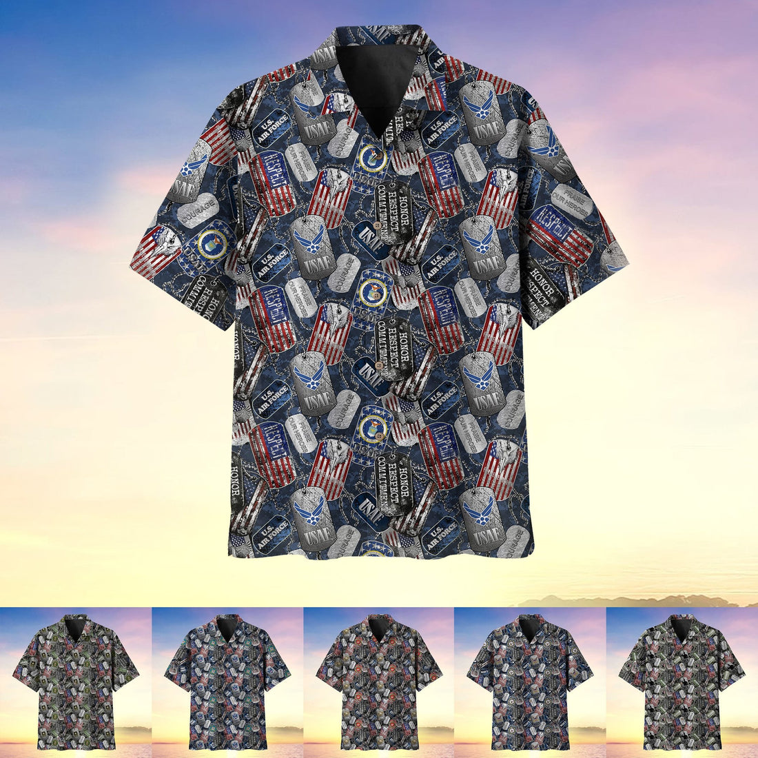 Dog Tag Pattern US Veteran MultiService Hawaii Shirt MH150601