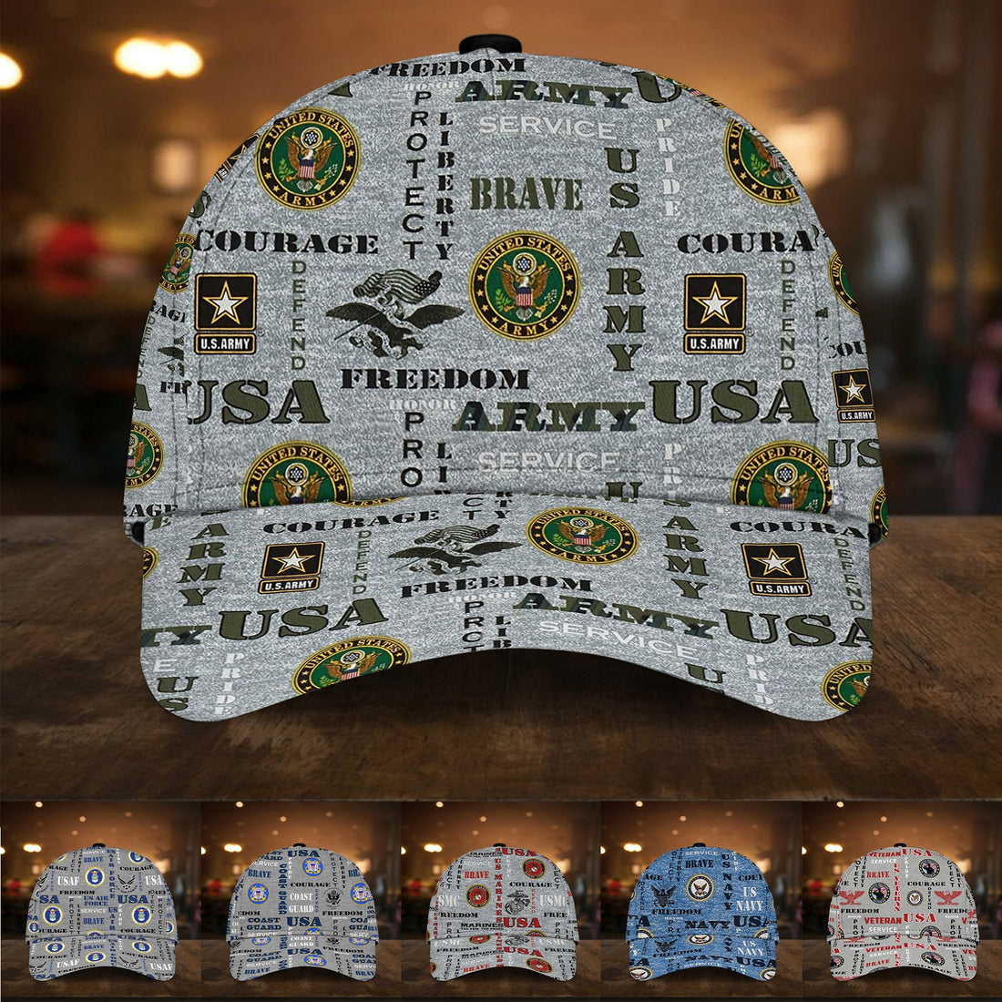 Honor Defend Freedom U.S Veteran Multiservice Premium Cap MH200602