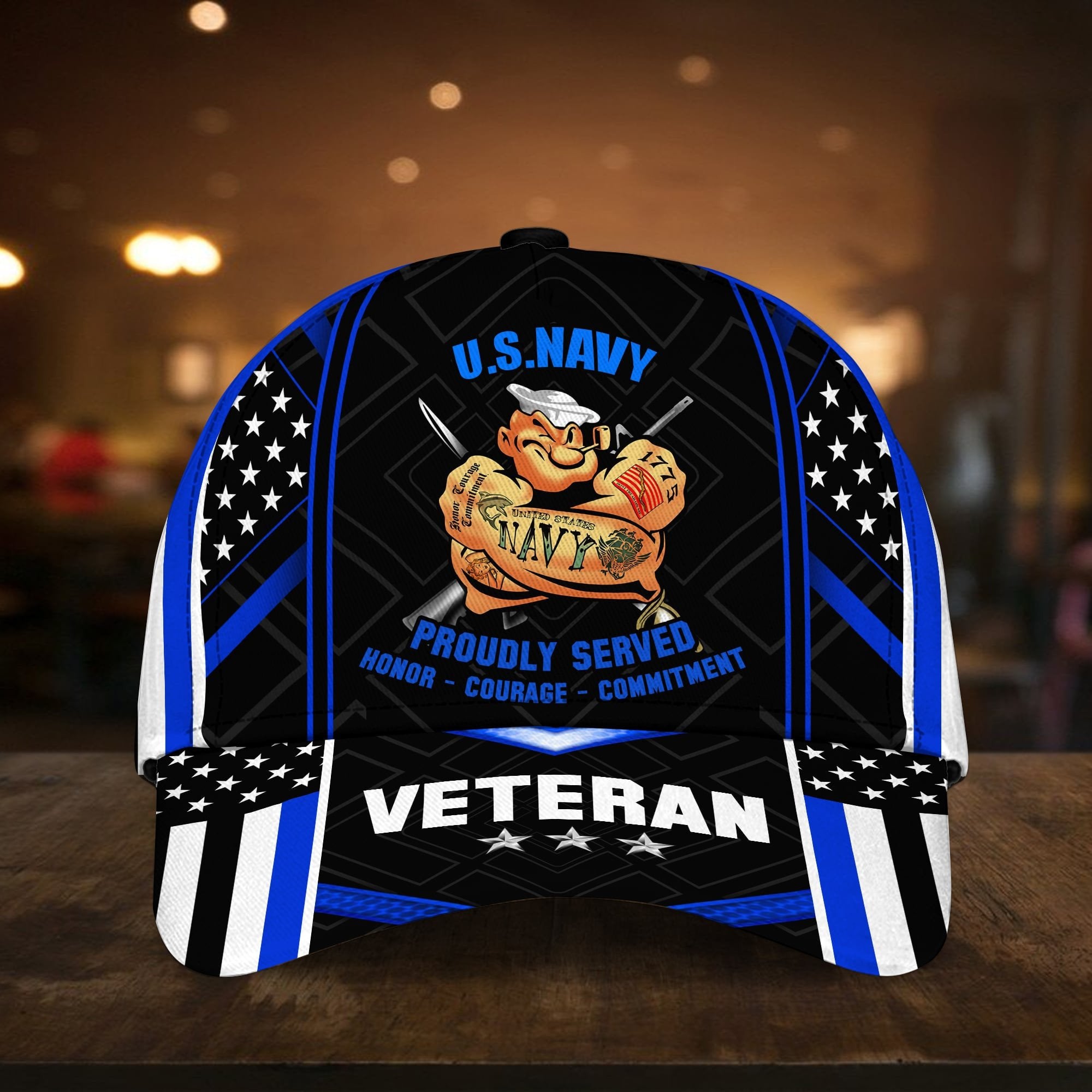 US Veteran Proudly Served Multiservice Cap PVC010703