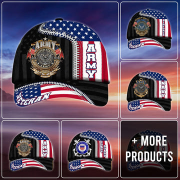 US Veteran Proudly Served Multiservice Cap PVC010805