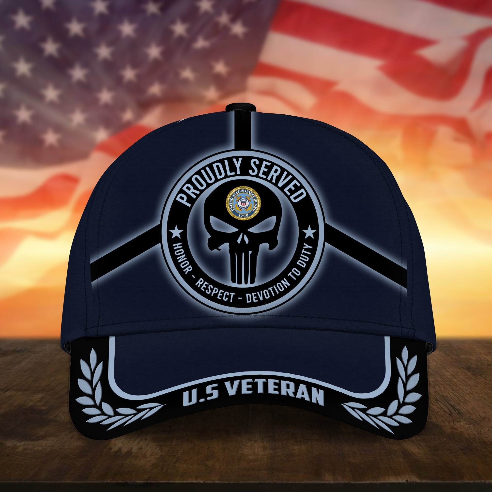 Badass Puniskull Multiservice U.S Veteran Cap NPVC150503