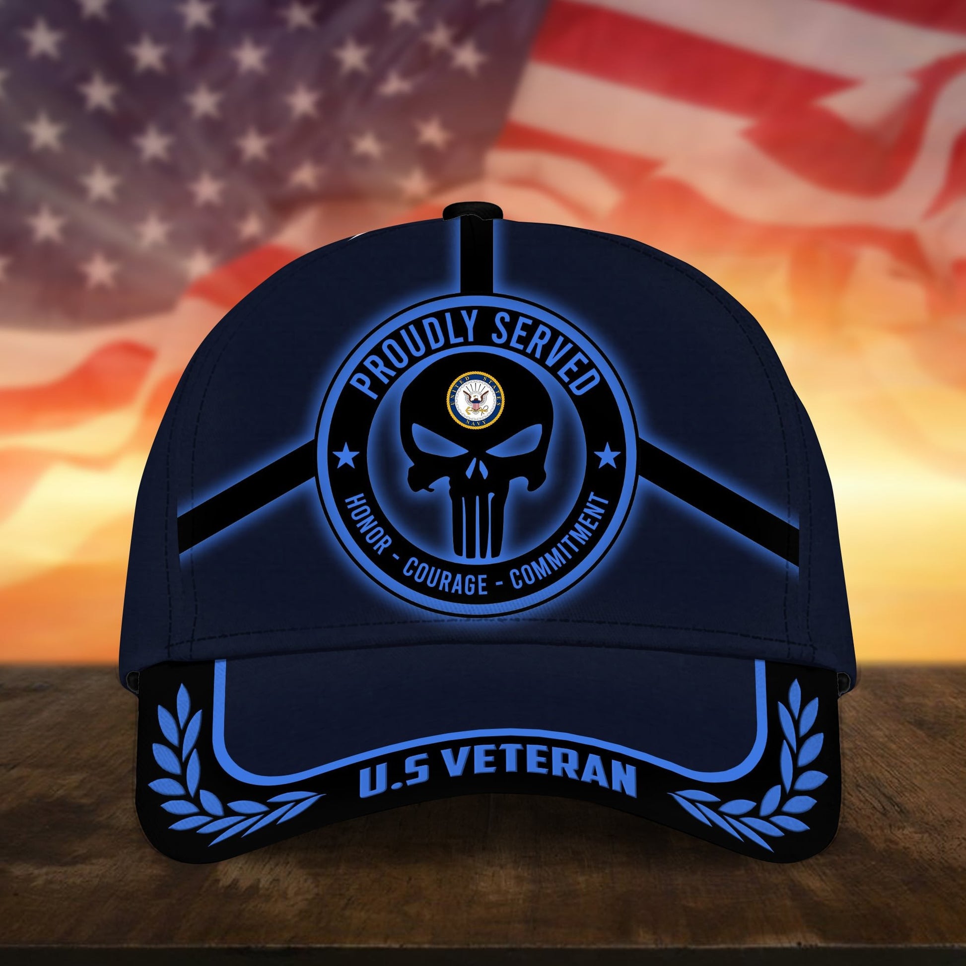 Badass Puniskull Multiservice U.S Veteran Cap NPVC150503