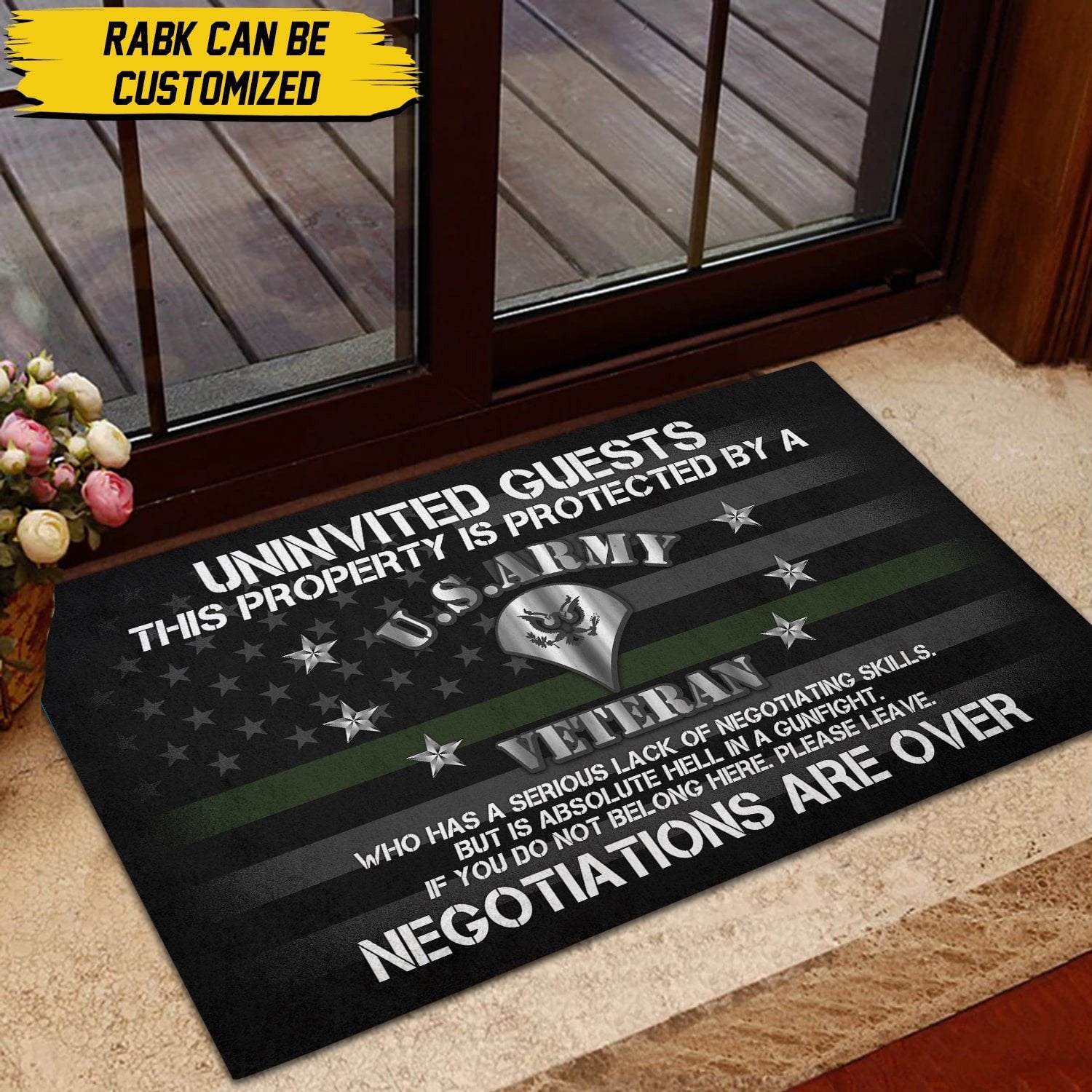 Premium Personalised Uninvited Guests Doormat PVC190702