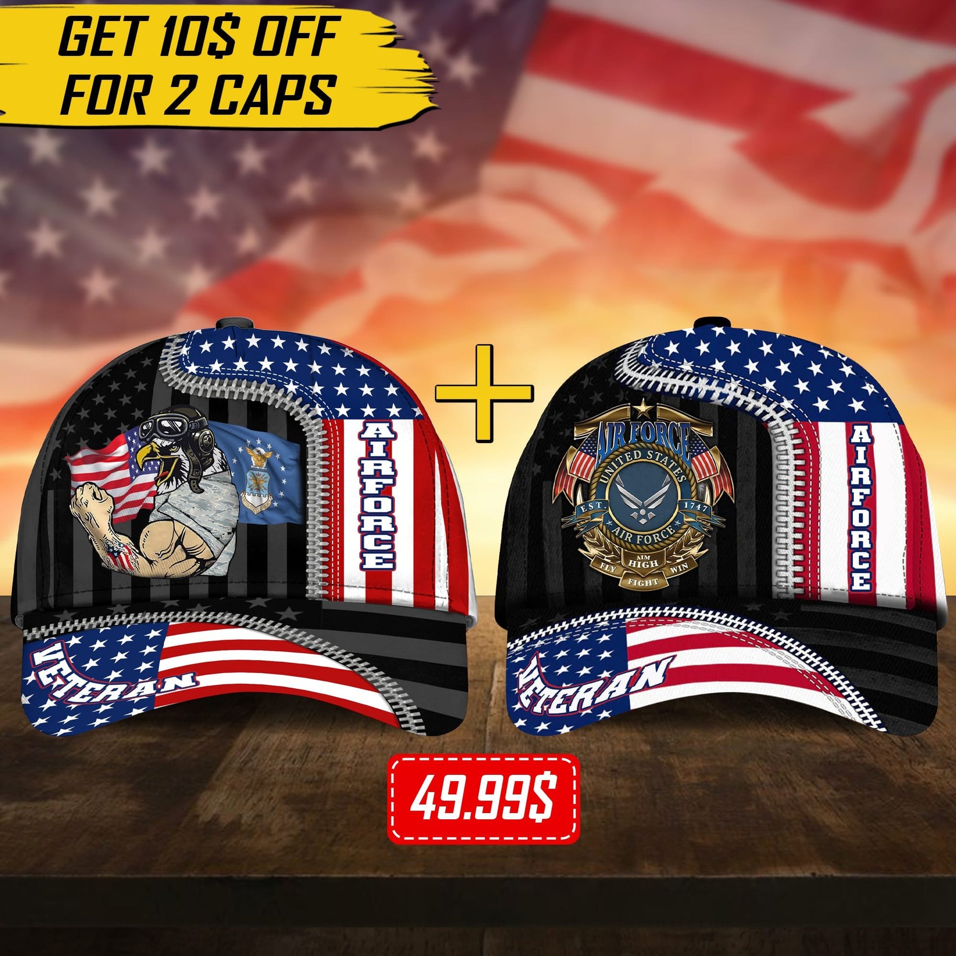 US Veteran Proudly Served Multiservice Cap PVC010805